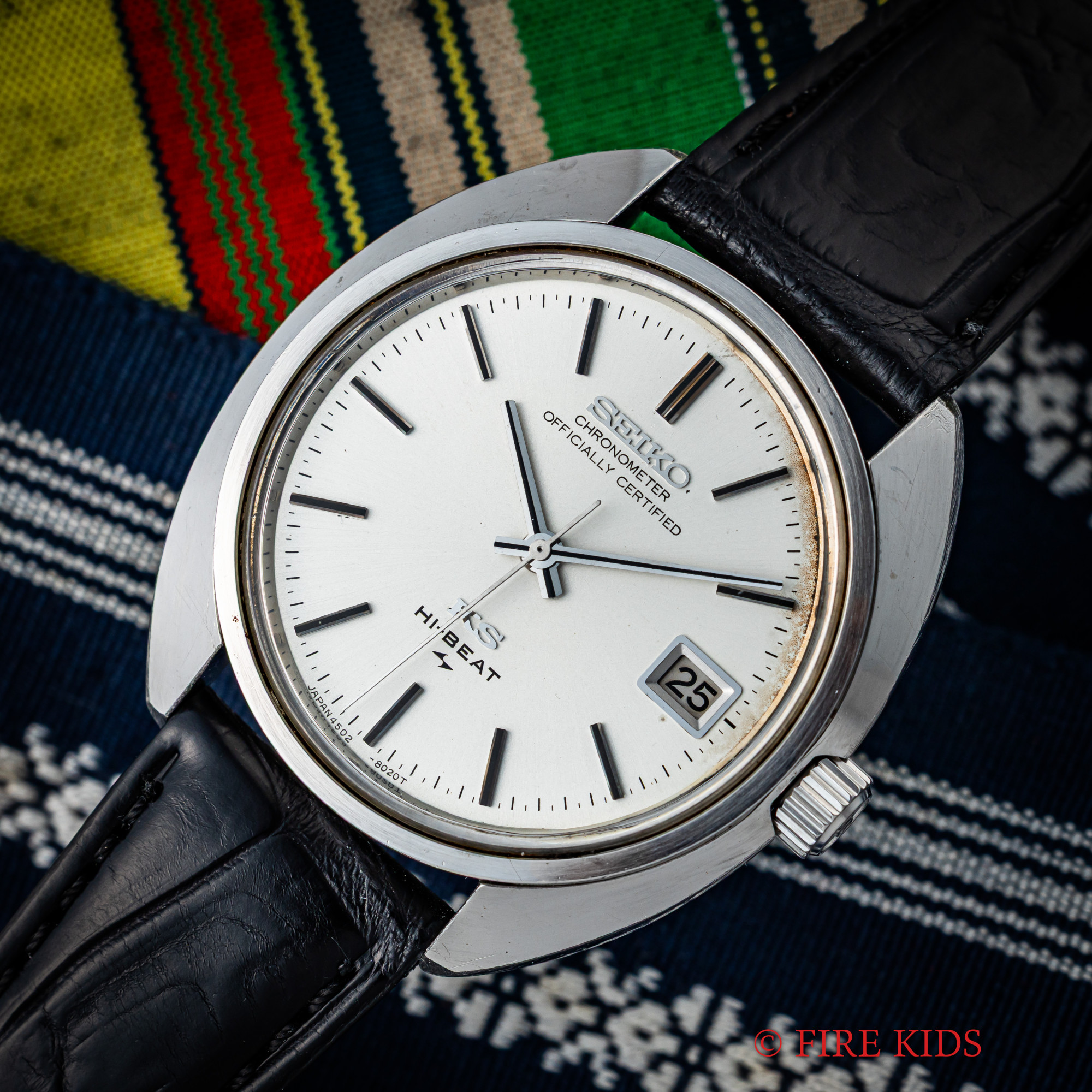キングセイコー KING SEIKO 45KS 1970年（昭和45年）製 10振動手巻きクロノメーター Cラインケース Ref.4502-8010 純正尾錠