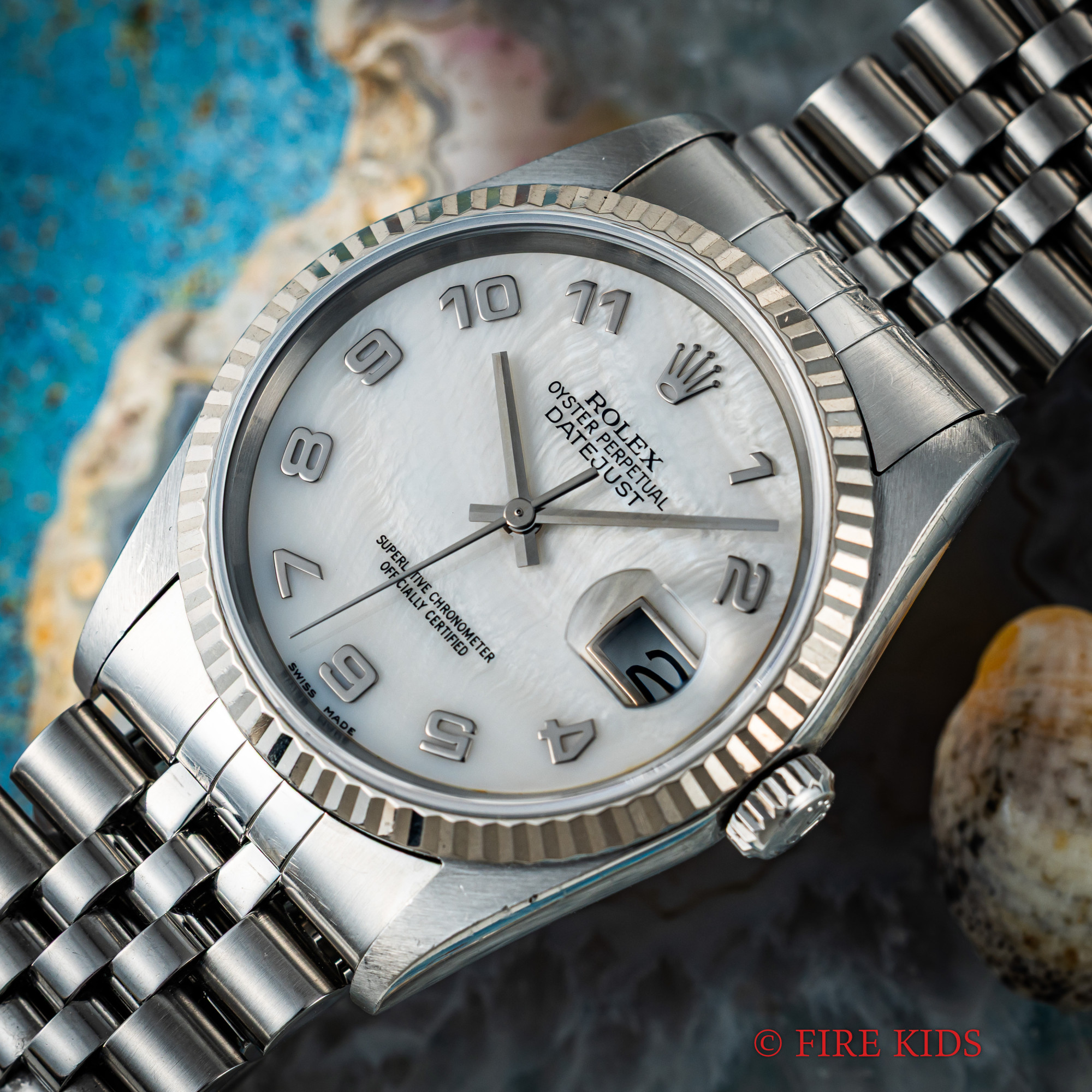 ロレックス ROLEX デイトジャスト 1997年製 Ref.16234 シェル文字盤 自動巻 純正ジュビリーブレス付