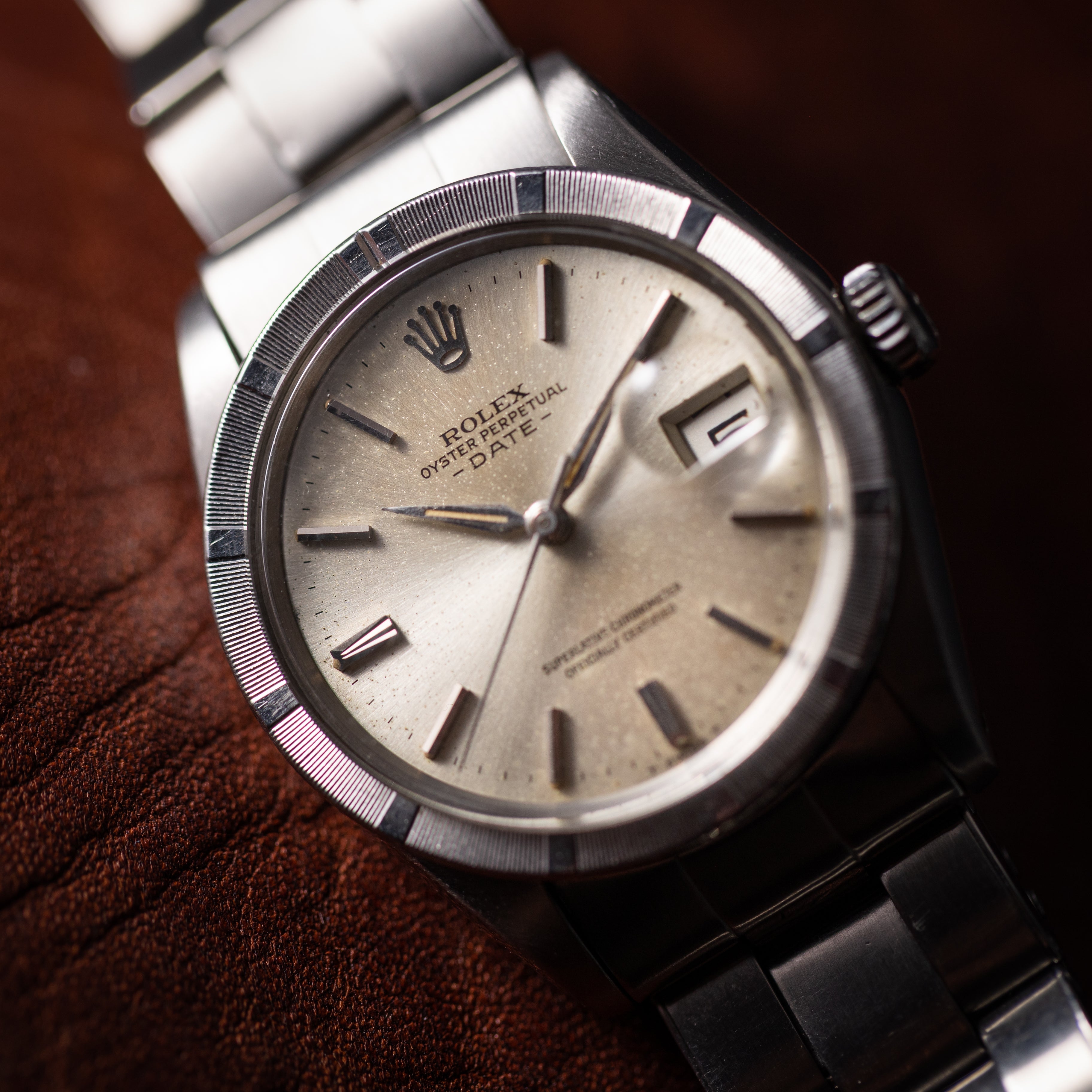 ロレックス オイスターパーペチュアルデイト 1967年製 Ref.1501 エンジンターンドベゼル