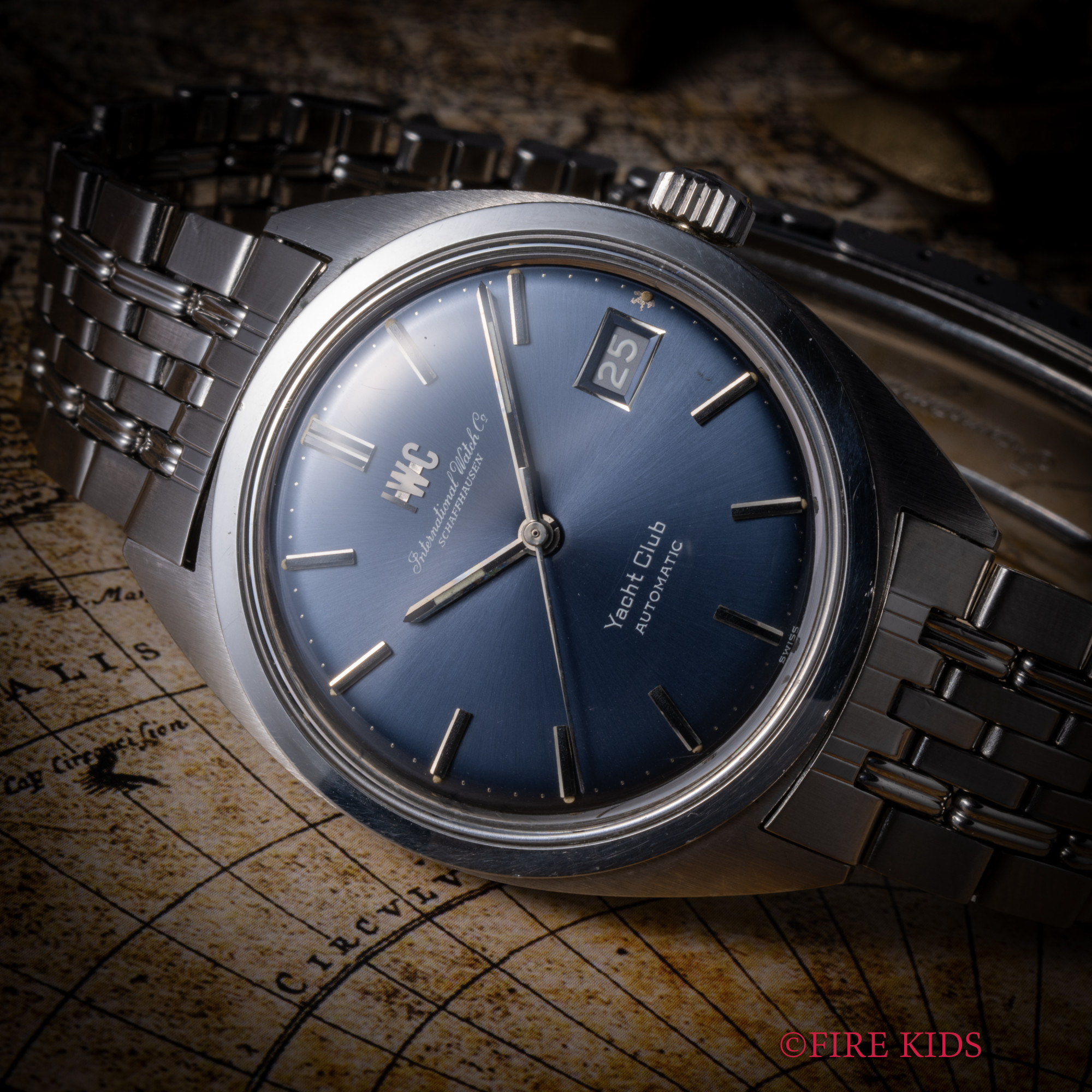 IWC ヨットクラブ ブルーダイヤル 1971年製 ペラトン式自動巻き Cal.8541B 純正ブレス