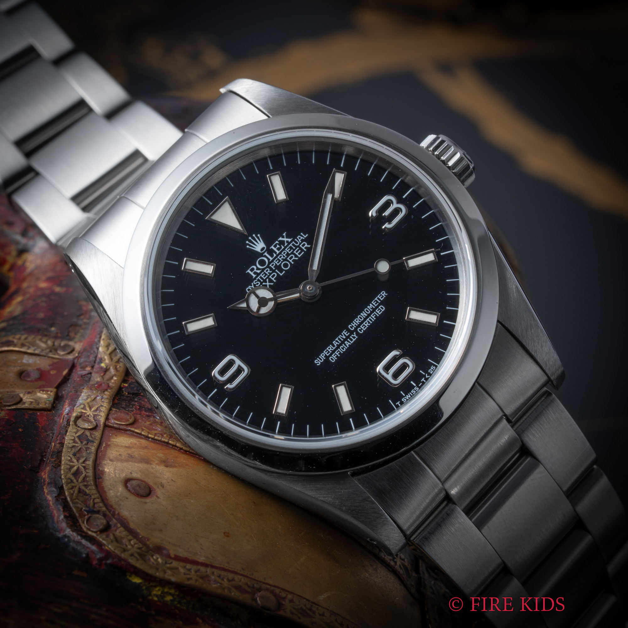 ロレックス ROLEX エクスプローラー 1991年製 Ref.14270 自動巻 トリチウム夜光 純正ブレス シングルバックル