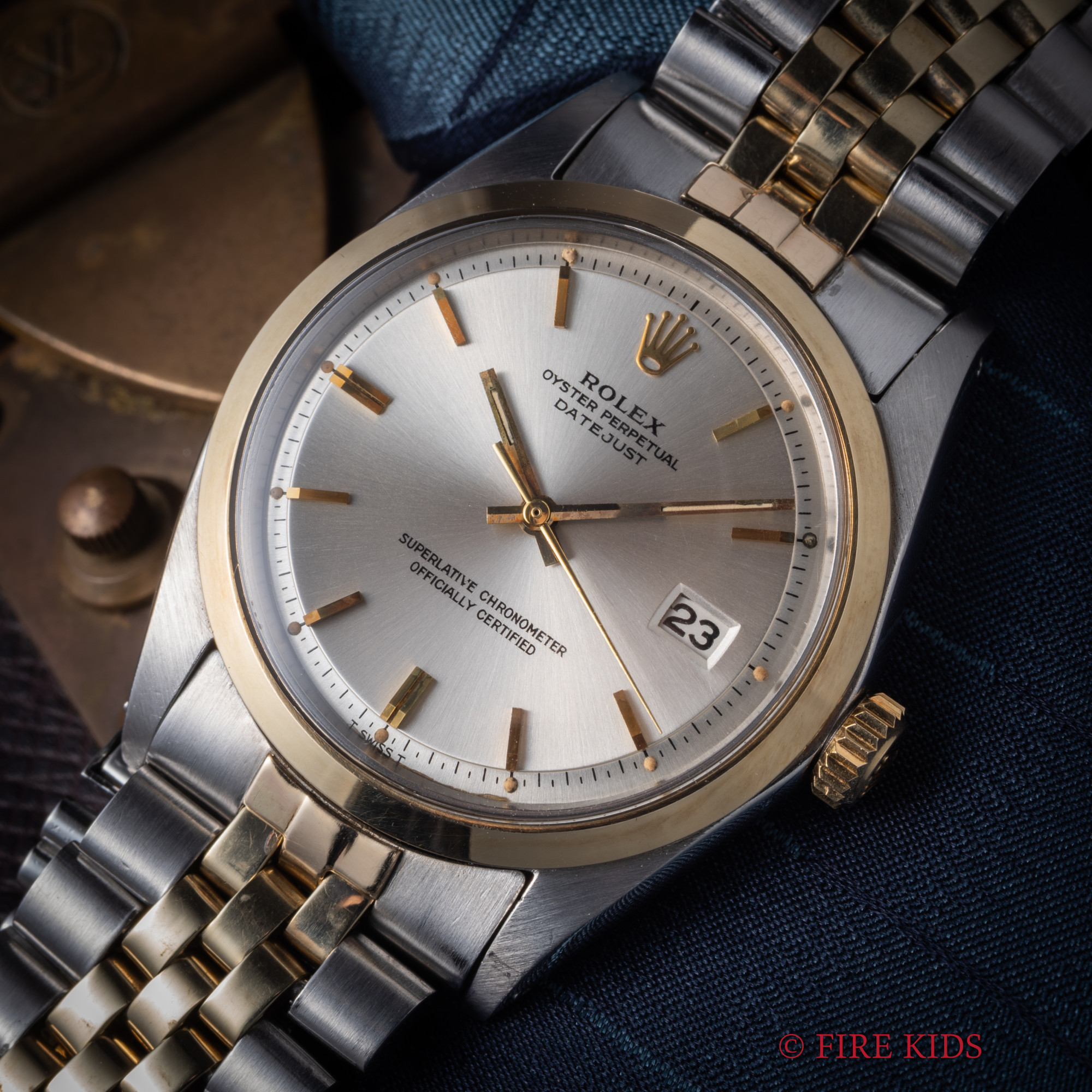 ロレックス ROLEX デイトジャスト コンビ 1968年製 Ref.1600 自動巻 純正コンビジュビリーブレス付、1982年修理保証書付