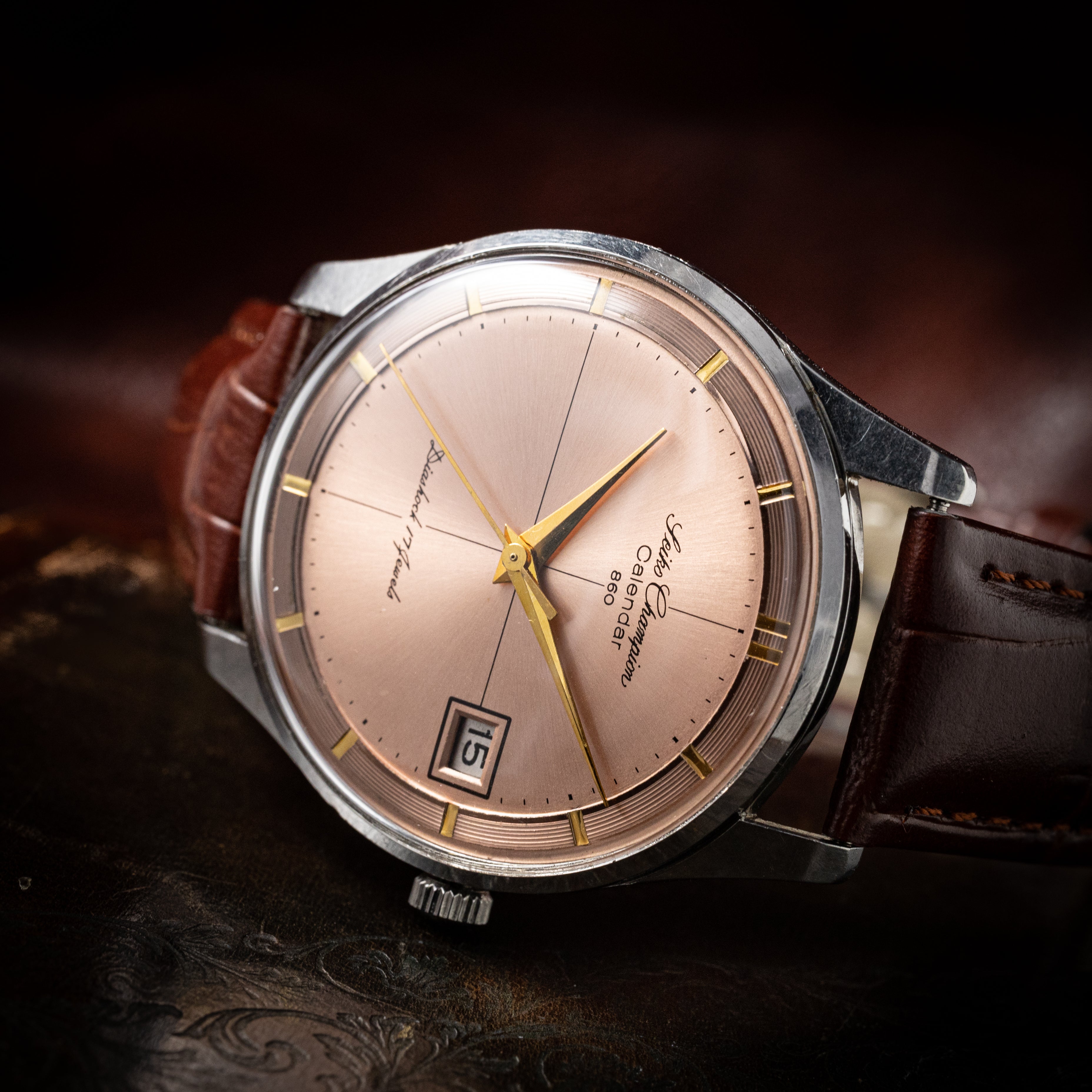 セイコー チャンピオン 1963年製 カレンダー860 ピンクダイヤル