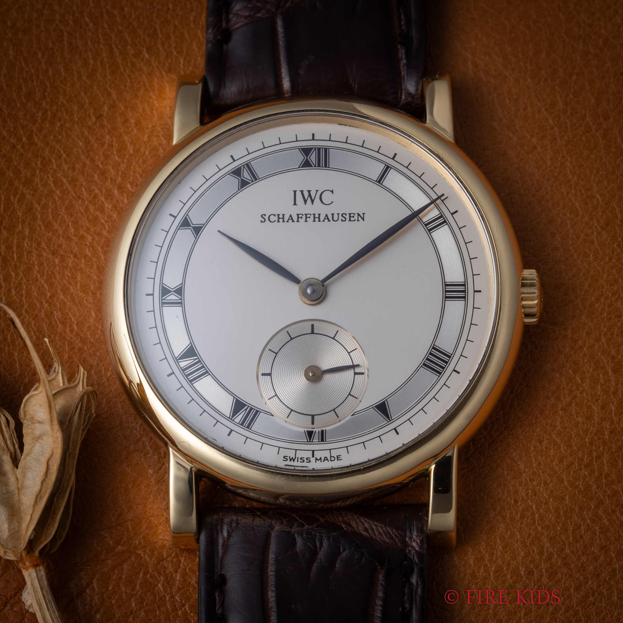 IWC ポートフィノ 18KYG 1989年製 ローマンインデックス Ref.2533 手巻き Cal.4231 スケルトンバック スモセコ お魚リューズ