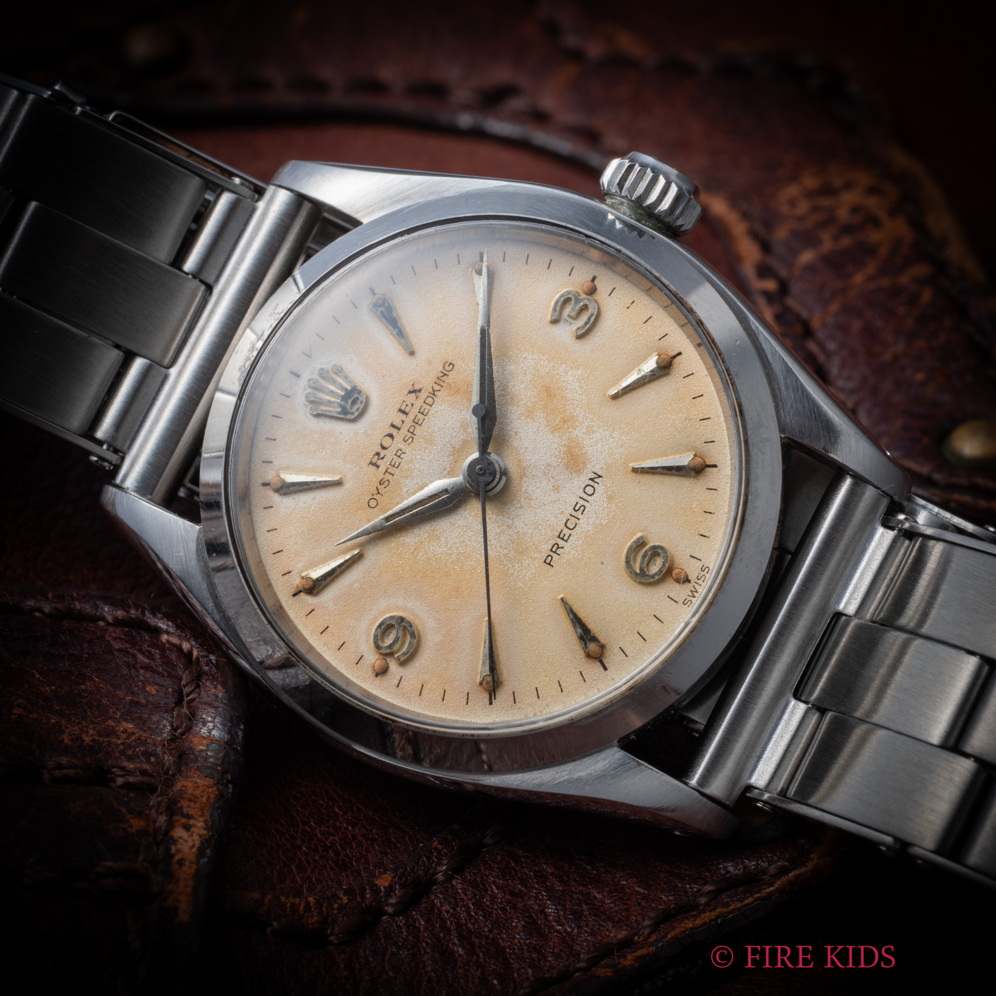 ロレックス ROLEX スピードキング 1957年製 エクスプローラーダイヤル Ref.6420 Cal.1210 手巻き