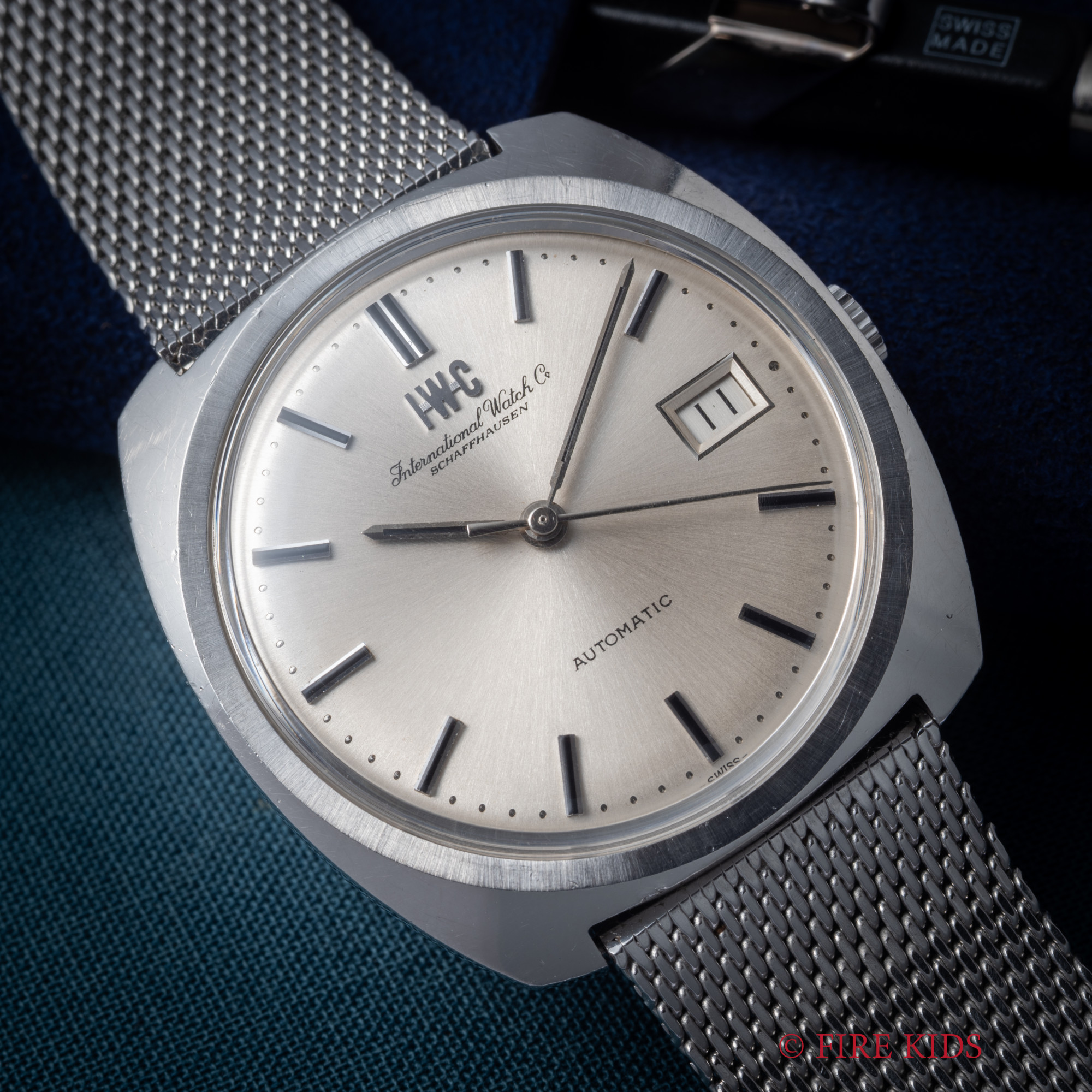 IWC 1971年製 Ref.814AD クッションケース ペラトン式自動巻き Cal.8541B 純正メッシュブレス