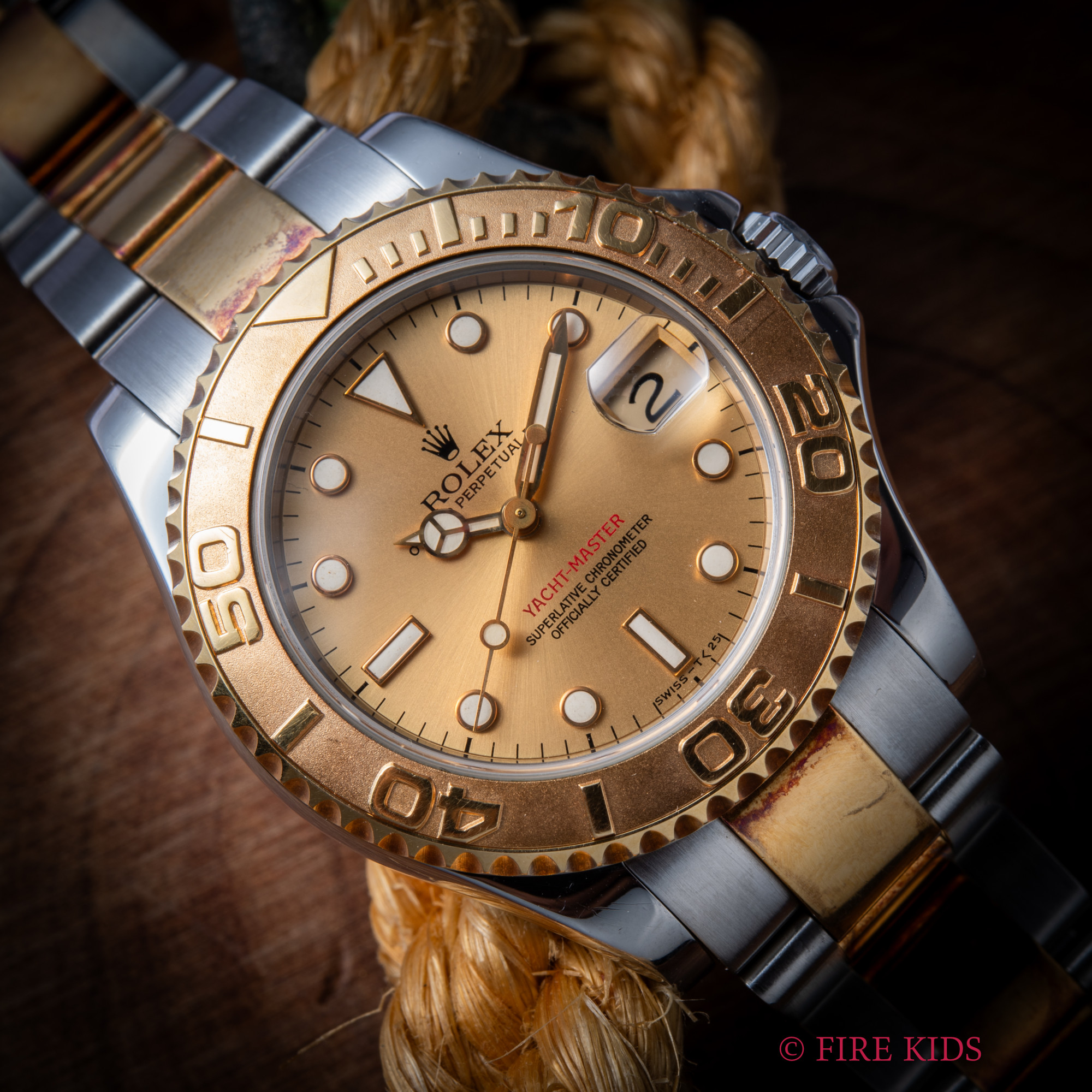 ロレックス ROLEX ヨットマスター 18KYGコンビ 35㎜ ボーイズサイズ 1995年製 Ref68623 自動巻きクロノメーター Cal.2135 純正コンビブレス
