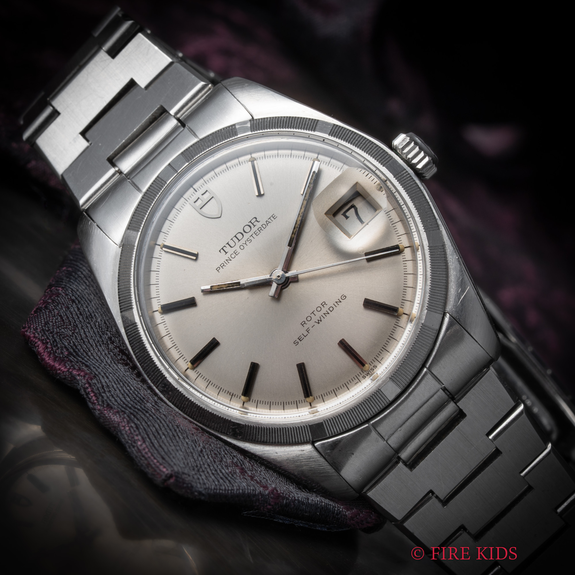 チューダー TUDOR プリンス オイスターデイト 1968年製 盾ロゴ Ref.7989/0 エンジンターンドベゼル 自動巻き 純正ブレス