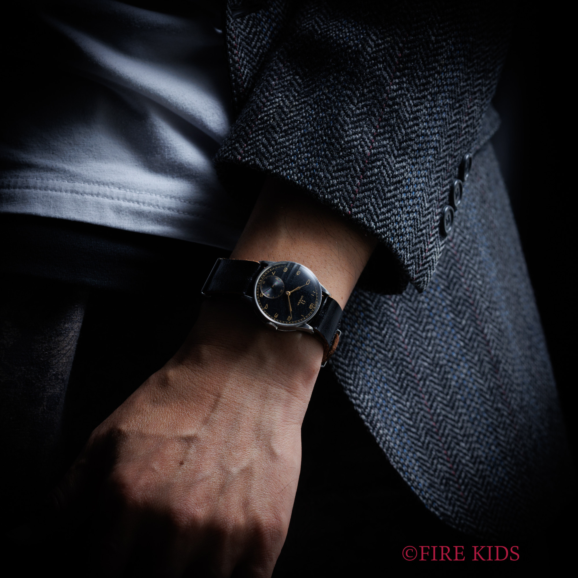 FIREKIDS｜ファイアーキッズ / オメガ OMEGA 30㎜キャリバー ブラック