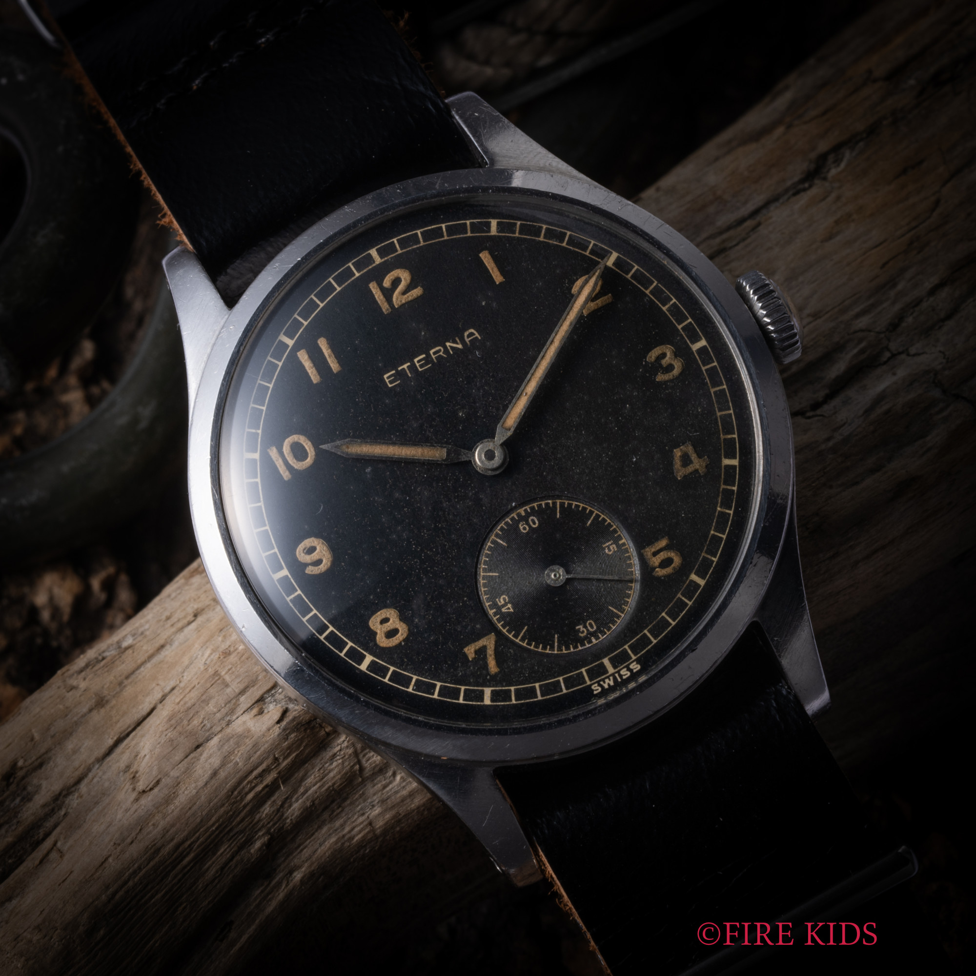 エテルナ ETERNA ブラックミラーダイヤル 1940年代製 Cal.852L 手巻き