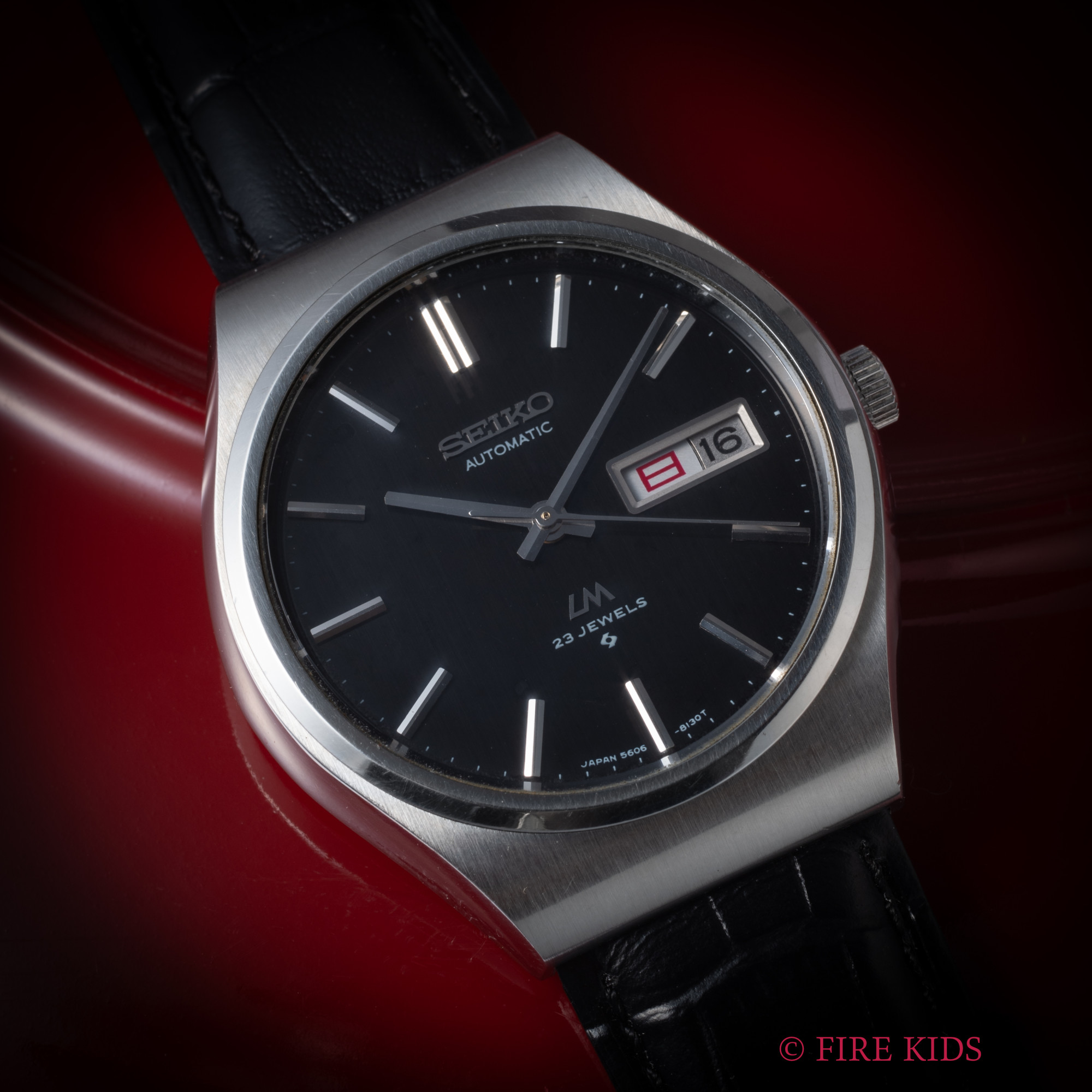 セイコー SEIKO ロードマチック ブラックダイヤル 1975年製 デイデイト Ref.5606-8090 自動巻き Cal.5606A