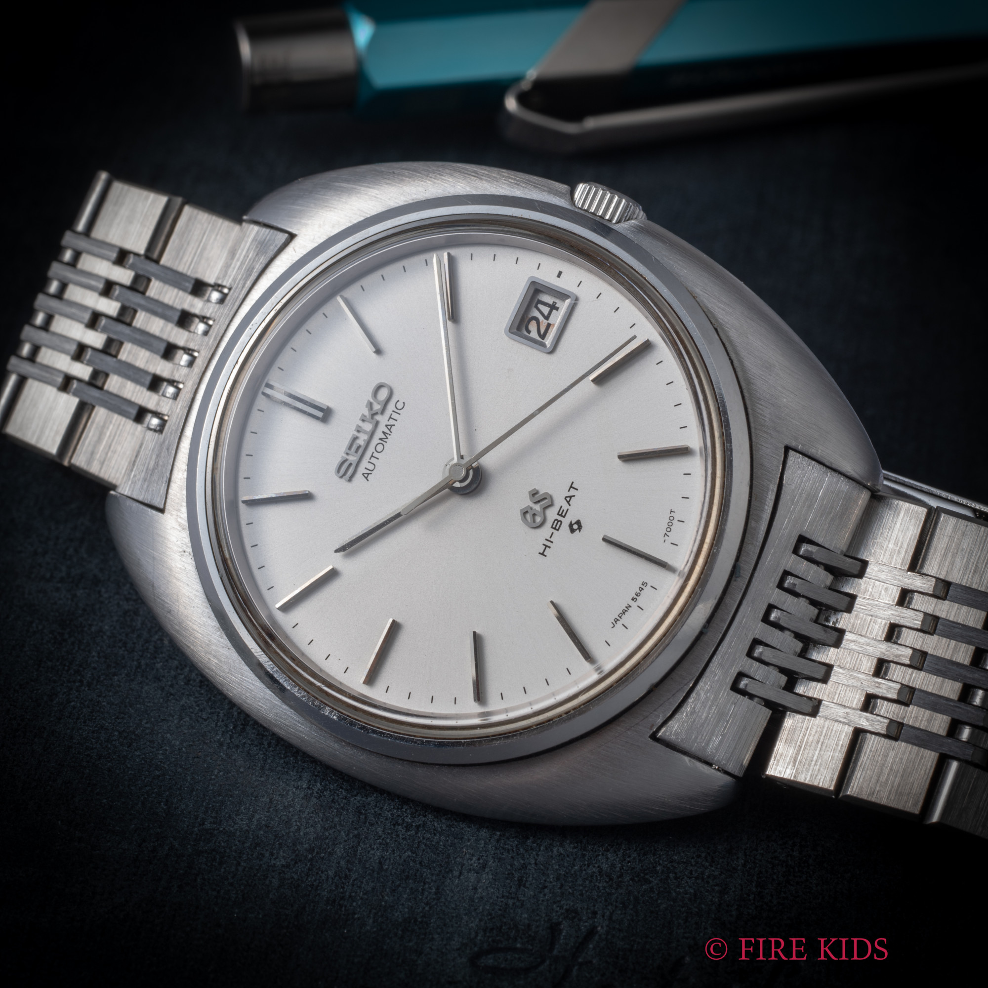 グランドセイコー GRAND SEIKO 1970年製（昭和45年製）56GS Ref.5645-7000 ハイビート自動巻 純正GSブレス