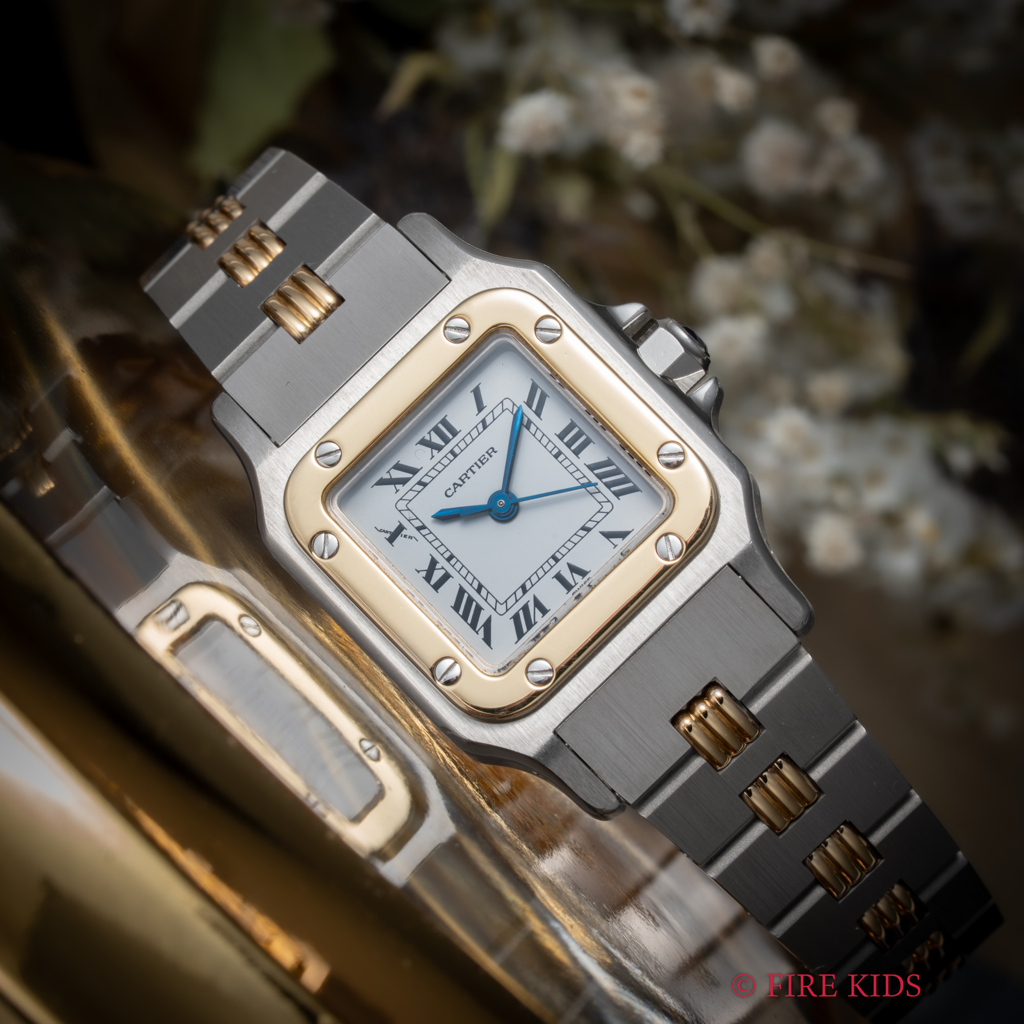 カルティエ CARTIER サントスSM 1980年代製 Ref.0902 自動巻き 純正ゴドロンブレス ノンクラック