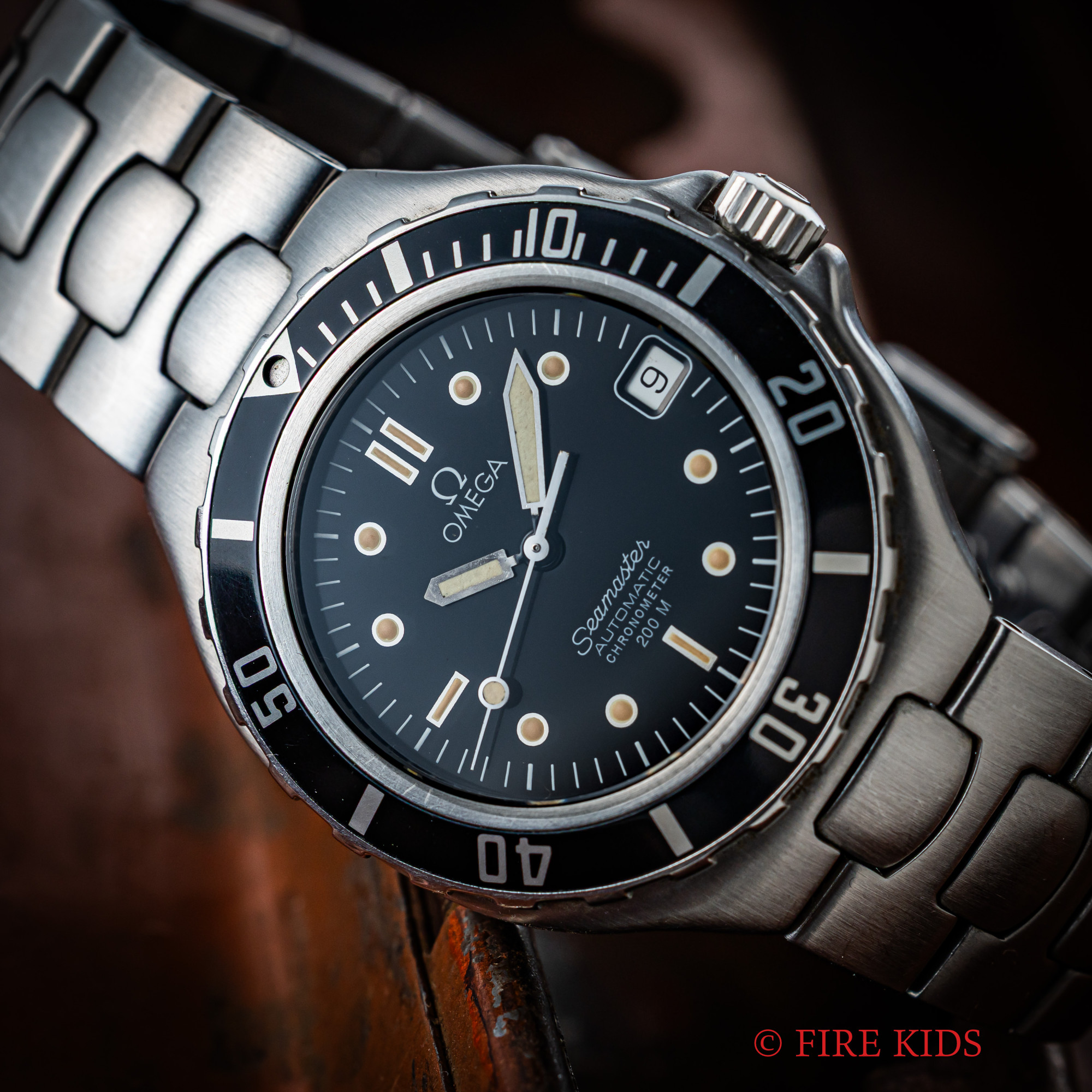 オメガ OMEGA シーマスター プレボンド 1988年製 37mmダイバーズウォッチ 自動巻き 純正ブレス