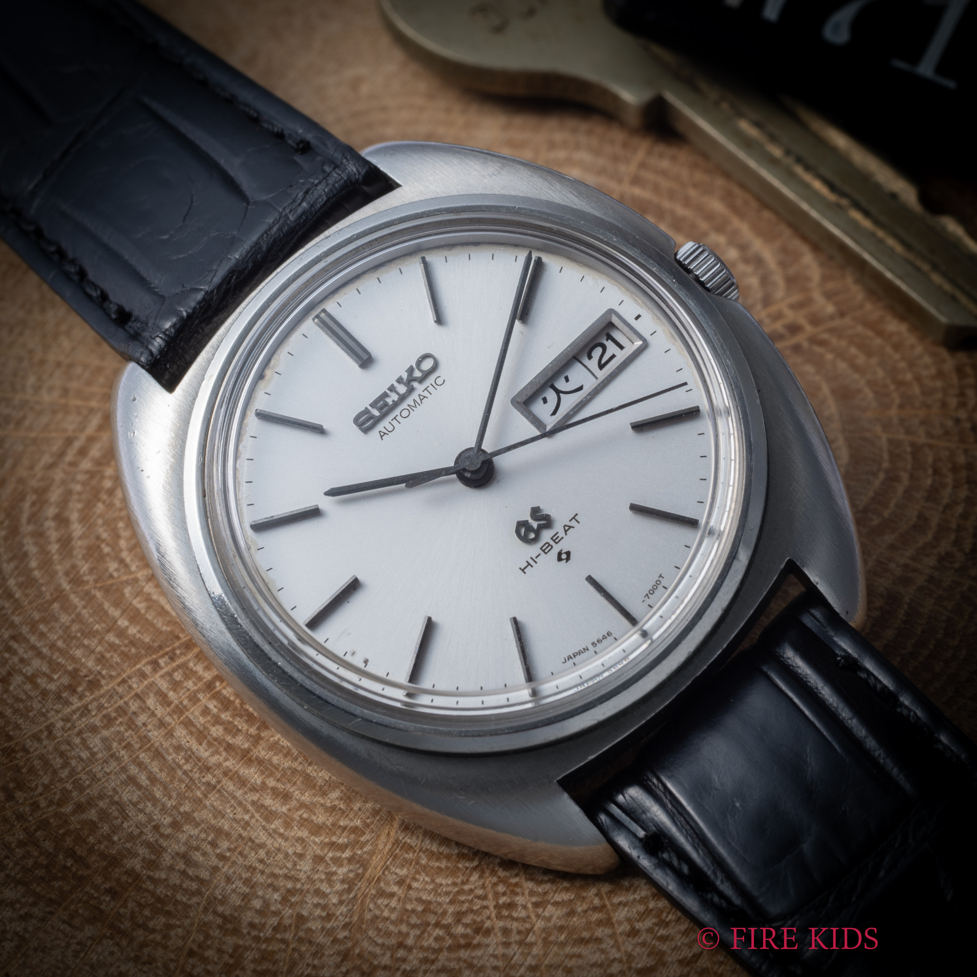 セイコー SEIKO グランドセイコー 56GS Cラインケース 1970年製 Ref.5646-7000 自動巻きハイビート Cal.5646A デイデイト 企業名印あり