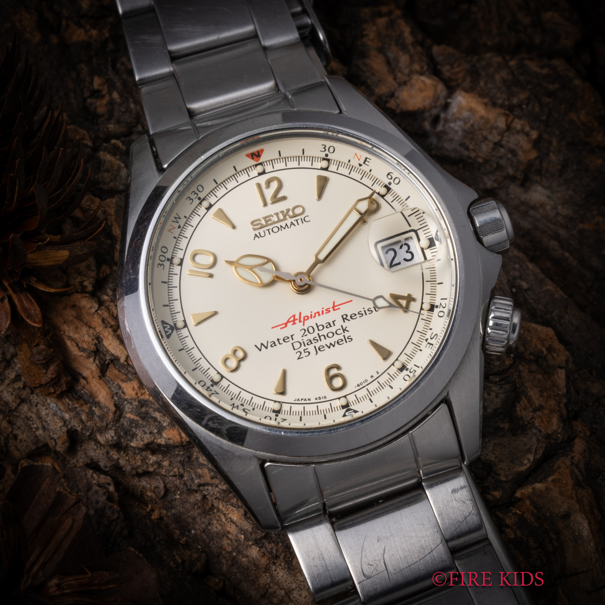 セイコー SEIKO アルピニスト 1998年製 Ref.4S15-6000 Cal.4S15A 純正ステンレスブレス付