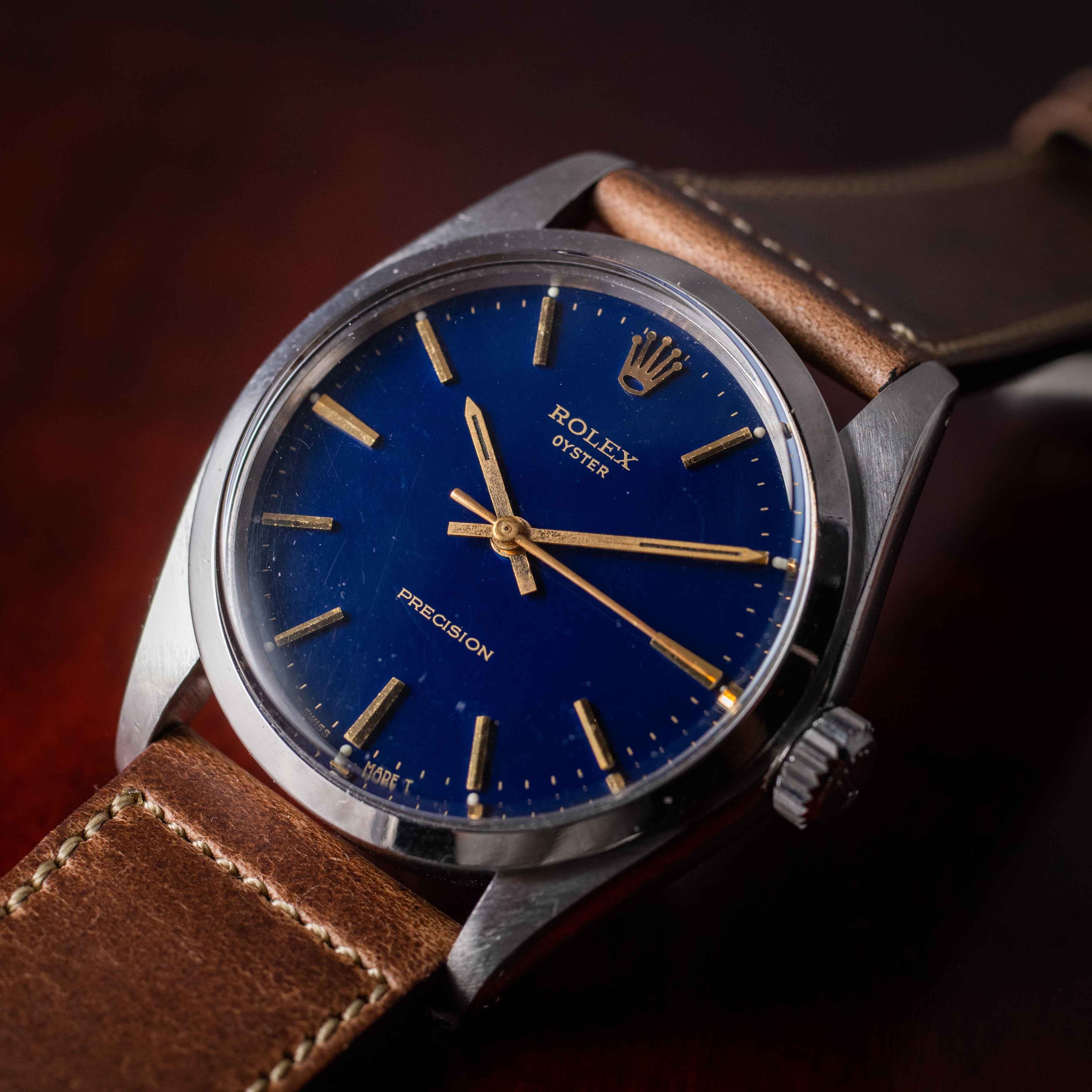 ロレックス オイスター 1973年製 手巻き Ref.6426 ダークブルーダイヤル