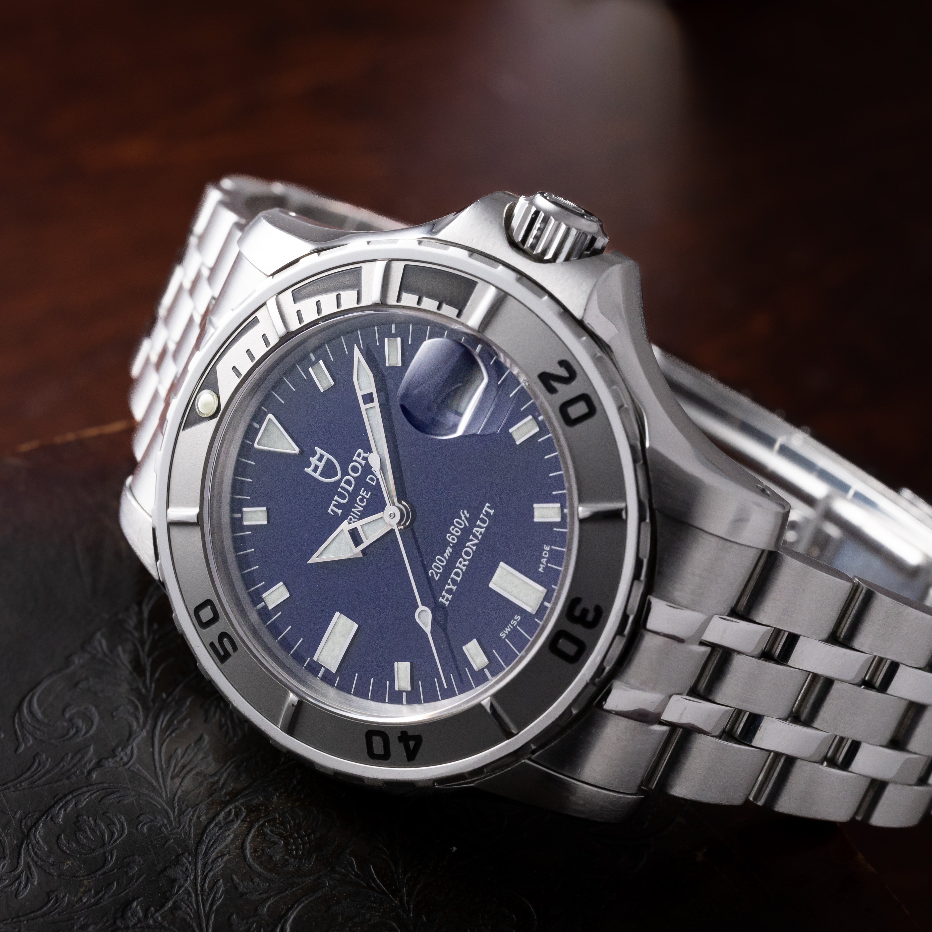 チューダー 1999年製 ハイドロノート ブルーダイヤル Ref.89190 王冠リューズ