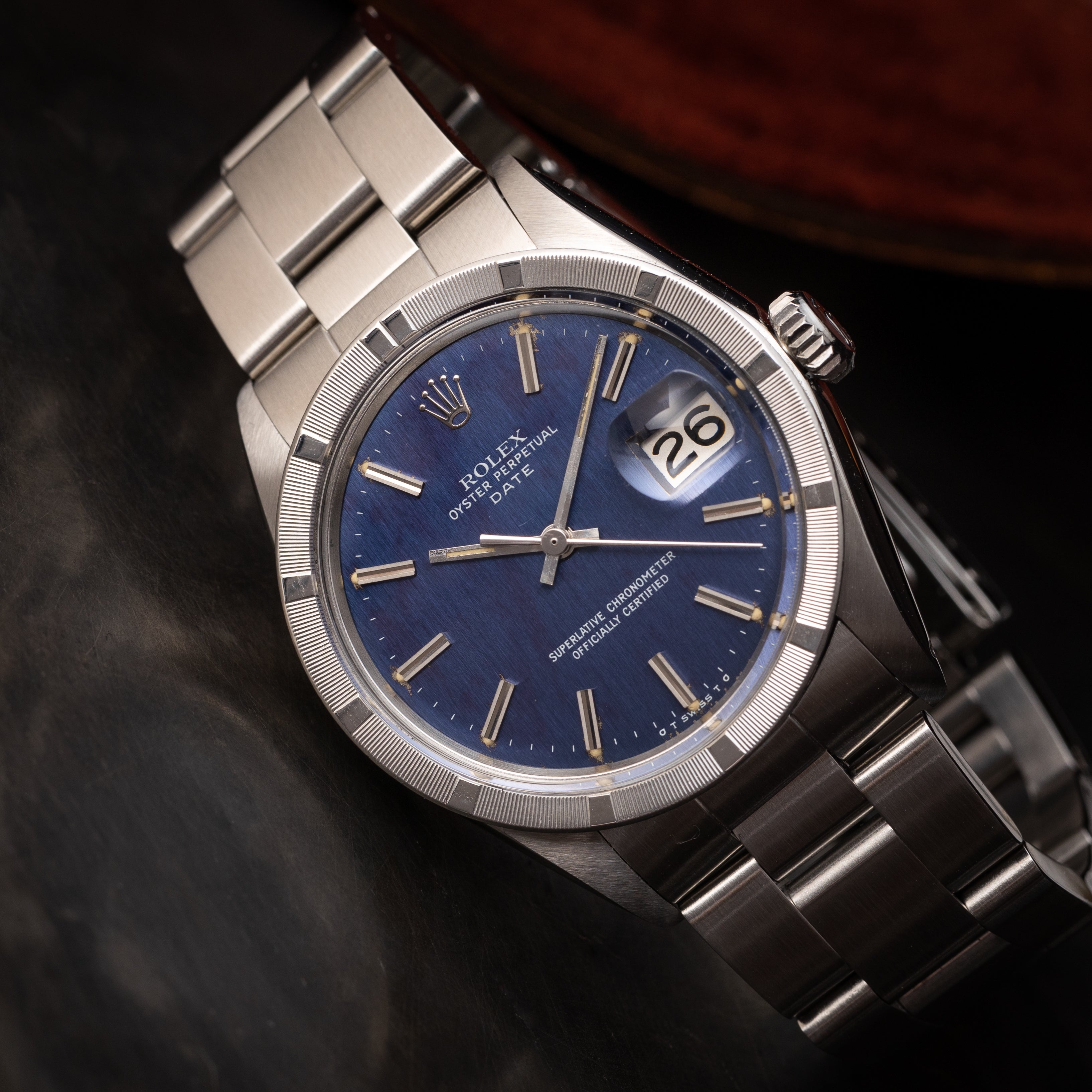 ロレックス 1972年製 オイスターパーペチュアルデイト Ref.1501ブルーシグマダイヤル