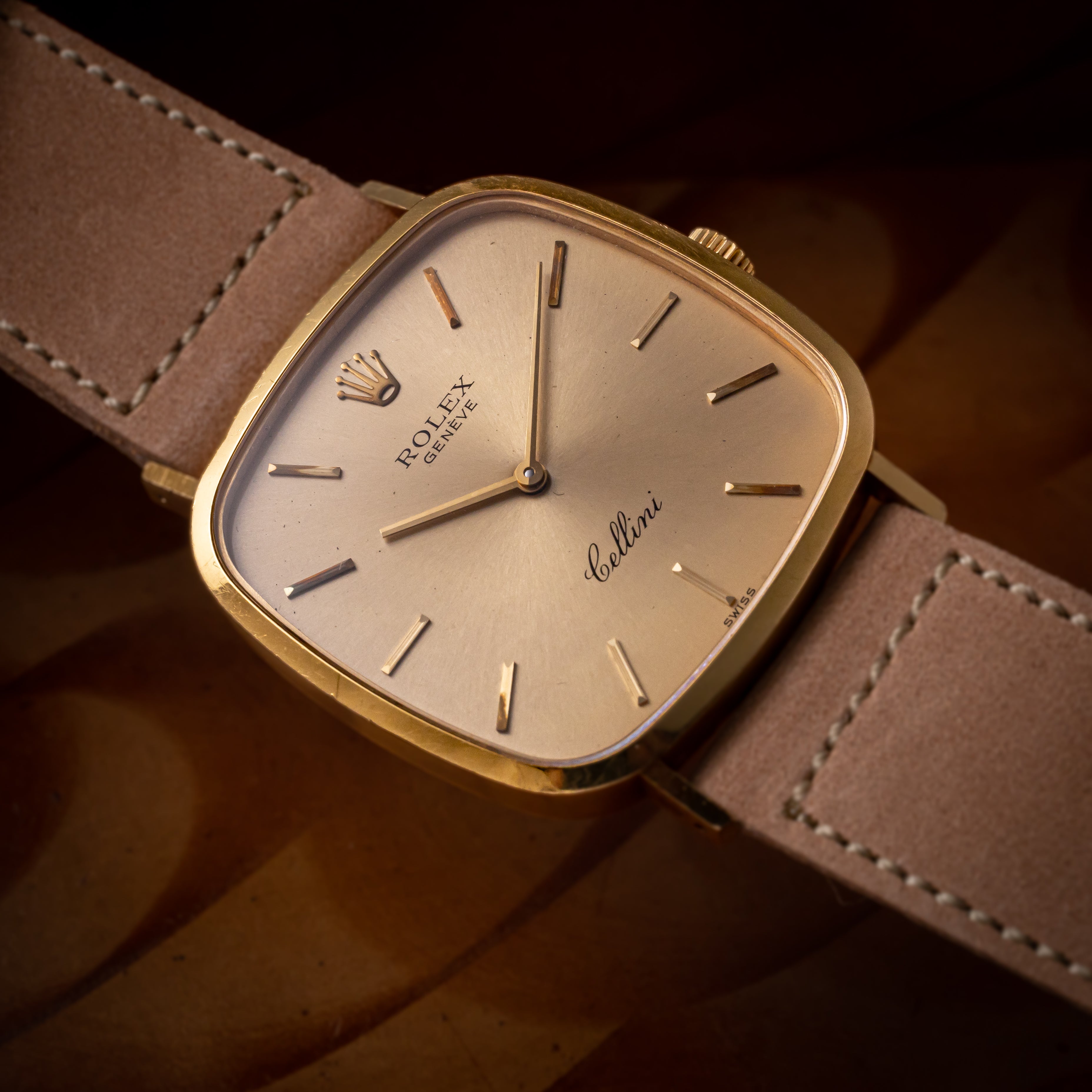 ロレックス チェリーニ 18KYG 1975年製 シャンパンダイヤル