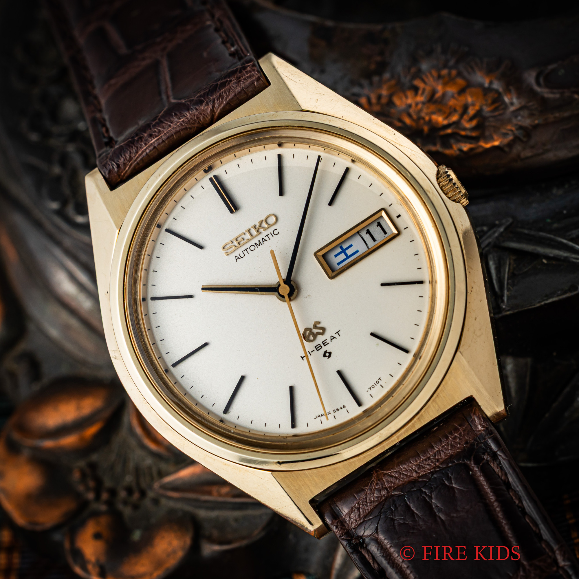グランドセイコー 1971年製 56GS キャップゴールド Ref.5646-7010 ハイビート自動巻き Cal.5646A GS諏訪メダリオン