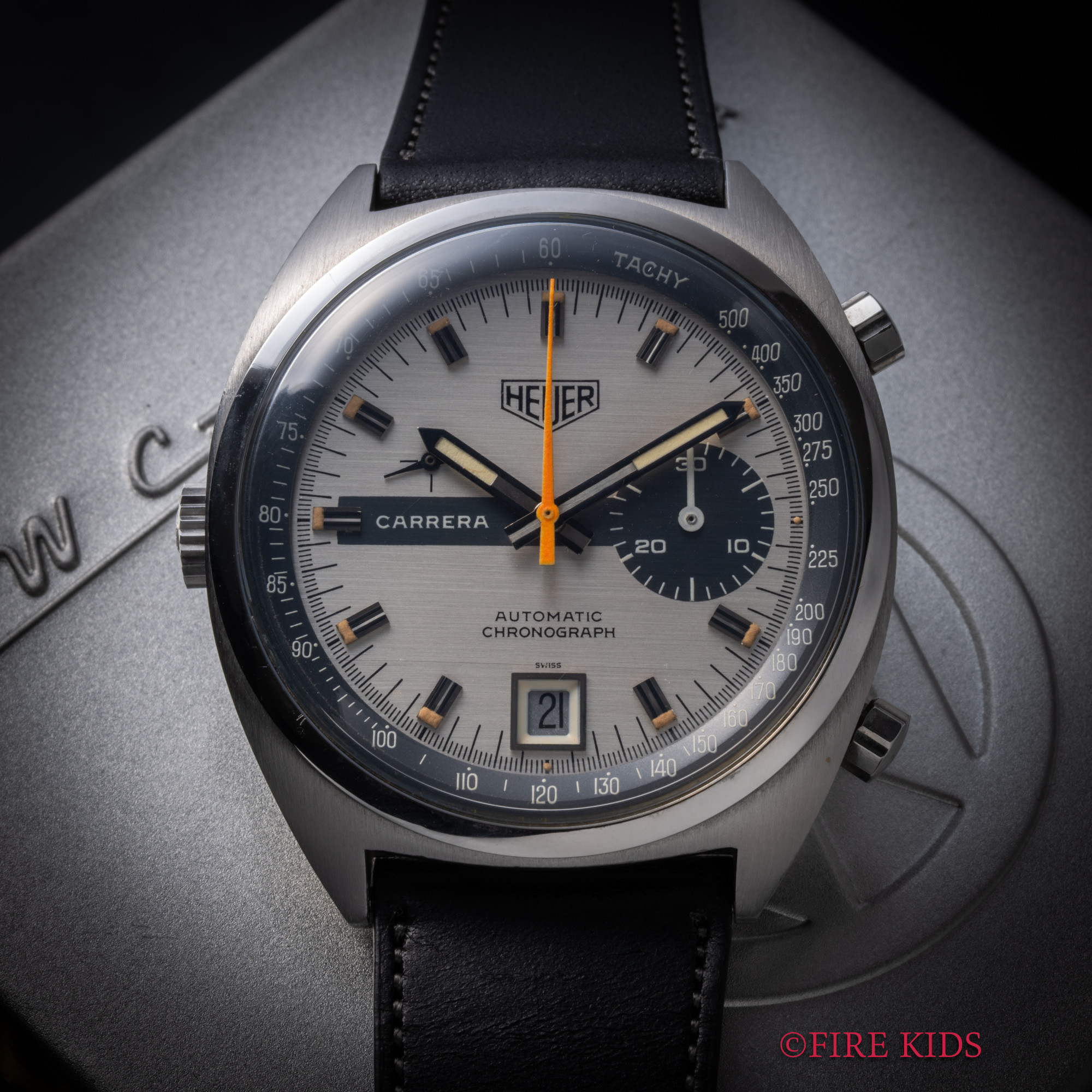 ホイヤー 1970年代製 マイクロローター自動巻き Cラインケース 左リューズ Ref.1553