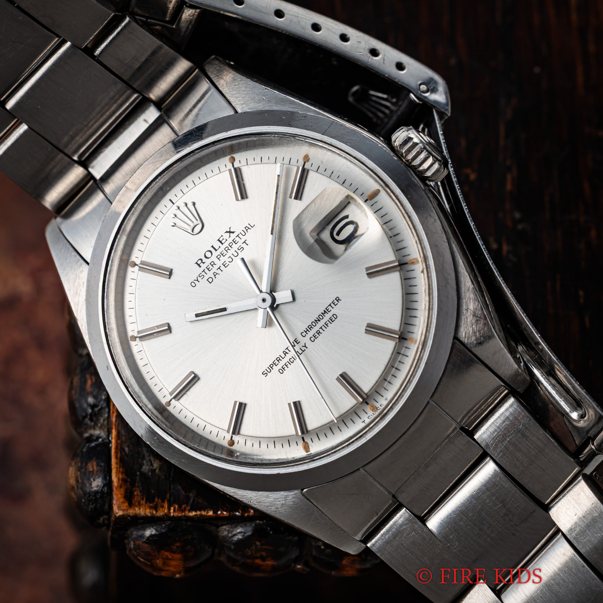 ロレックス 1971年製 デイトジャスト シルバーダイヤル Ref.1600 自動巻き Cal.1570 純正ステンブレス ハック機能