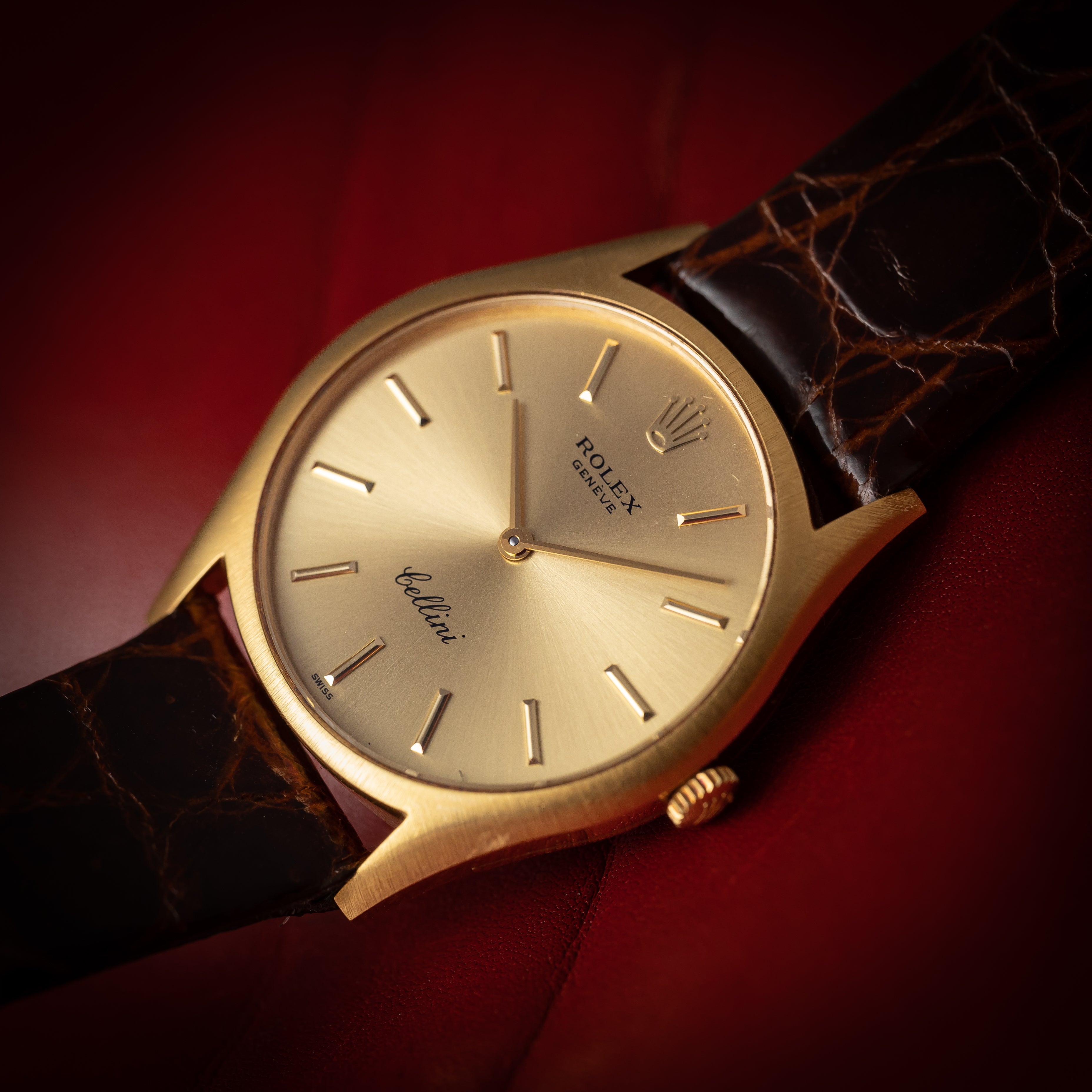 ロレックス チェリーニ 1975年製 18KYG Ref.3804 箱、OH料金半額サービスギャラ付き