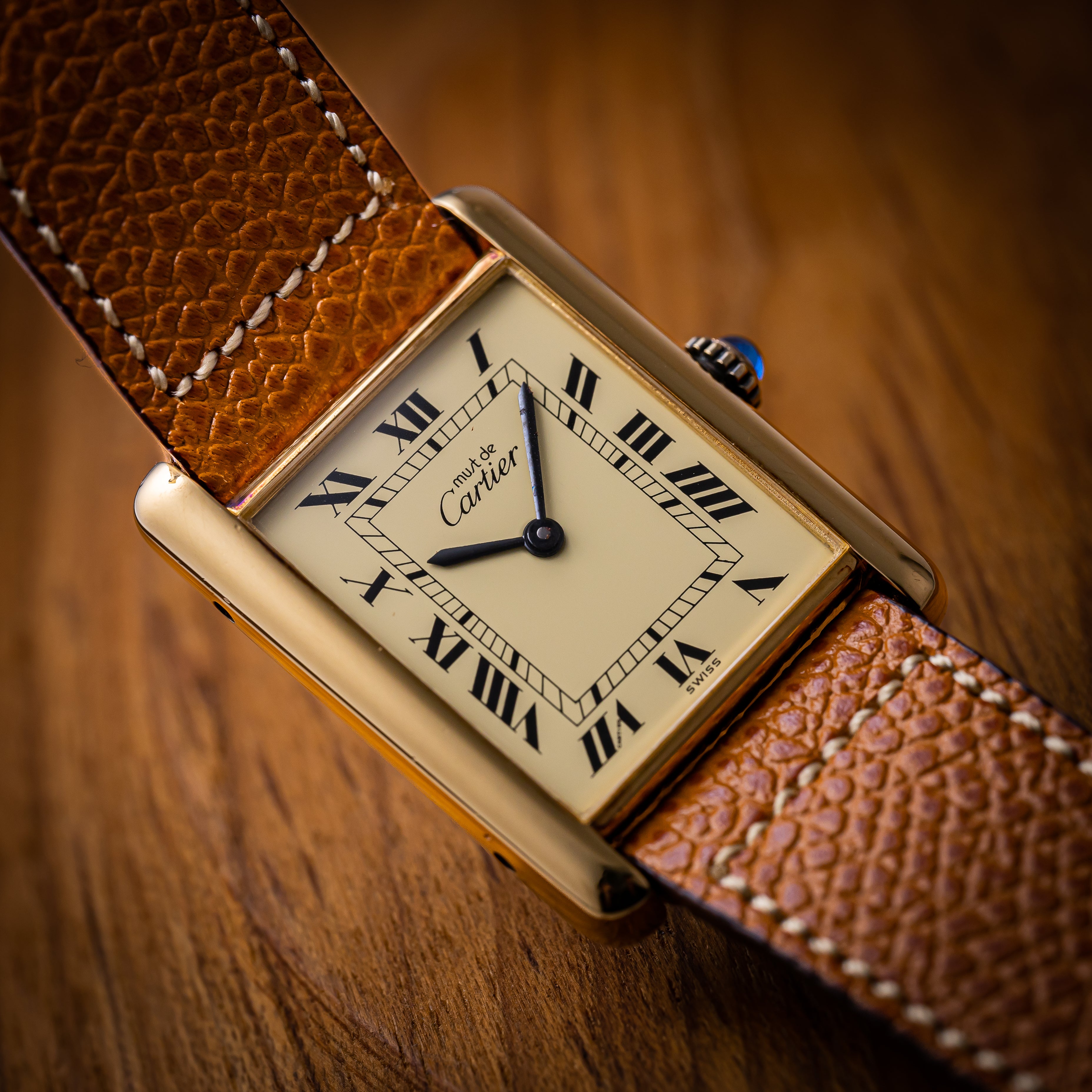 カルティエ マストタンクLM 1980年代 クリームローマン 手巻き