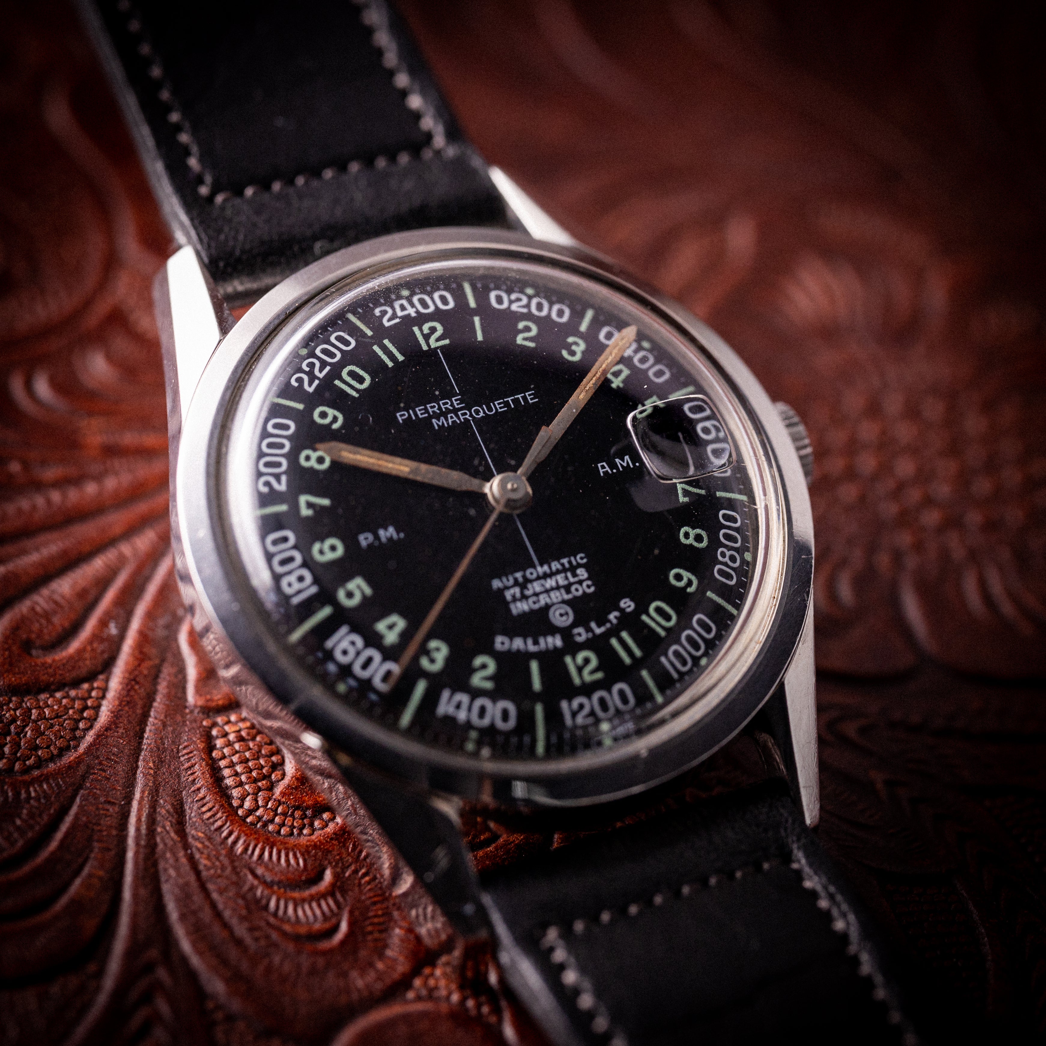 PIERRE MARQUETTE フェルサ692搭載 24時間時計 1960年代製
