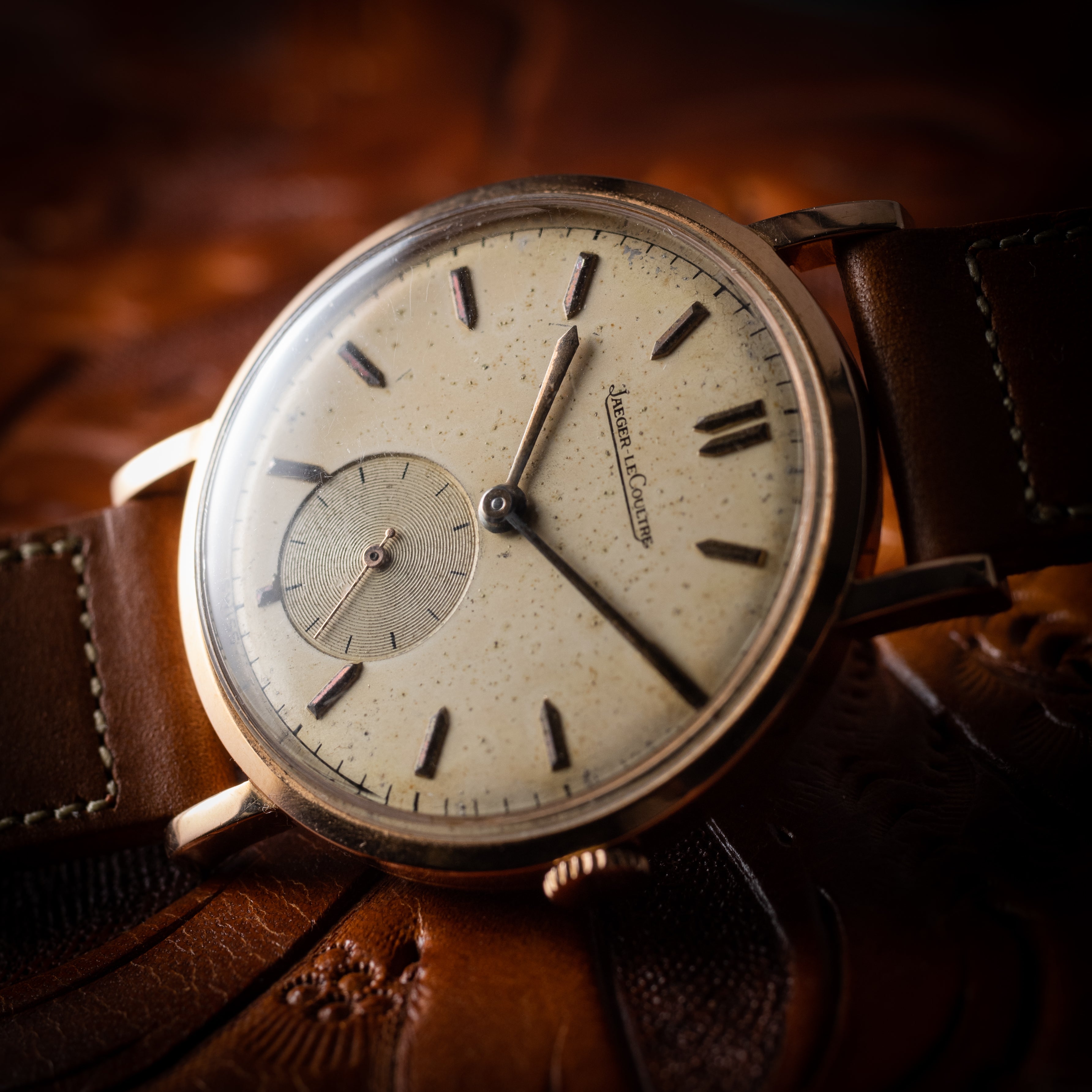 ジャガールクルト 18KPGラウンドケース 1940年代製 スモールセコンドCal. P440/3C
