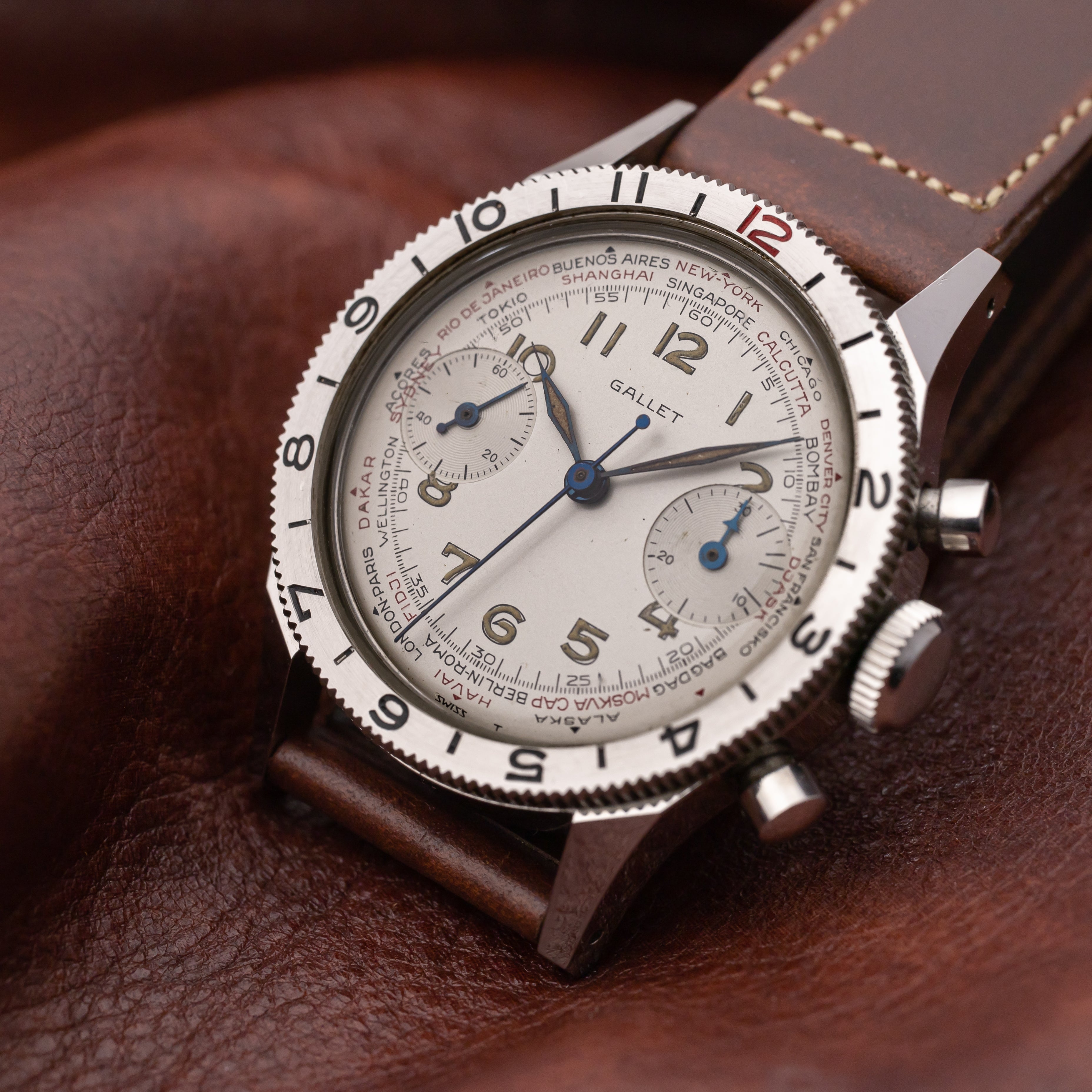 ギャレット クロノグラフ フライングオフィサー 1940年代製 Venus150