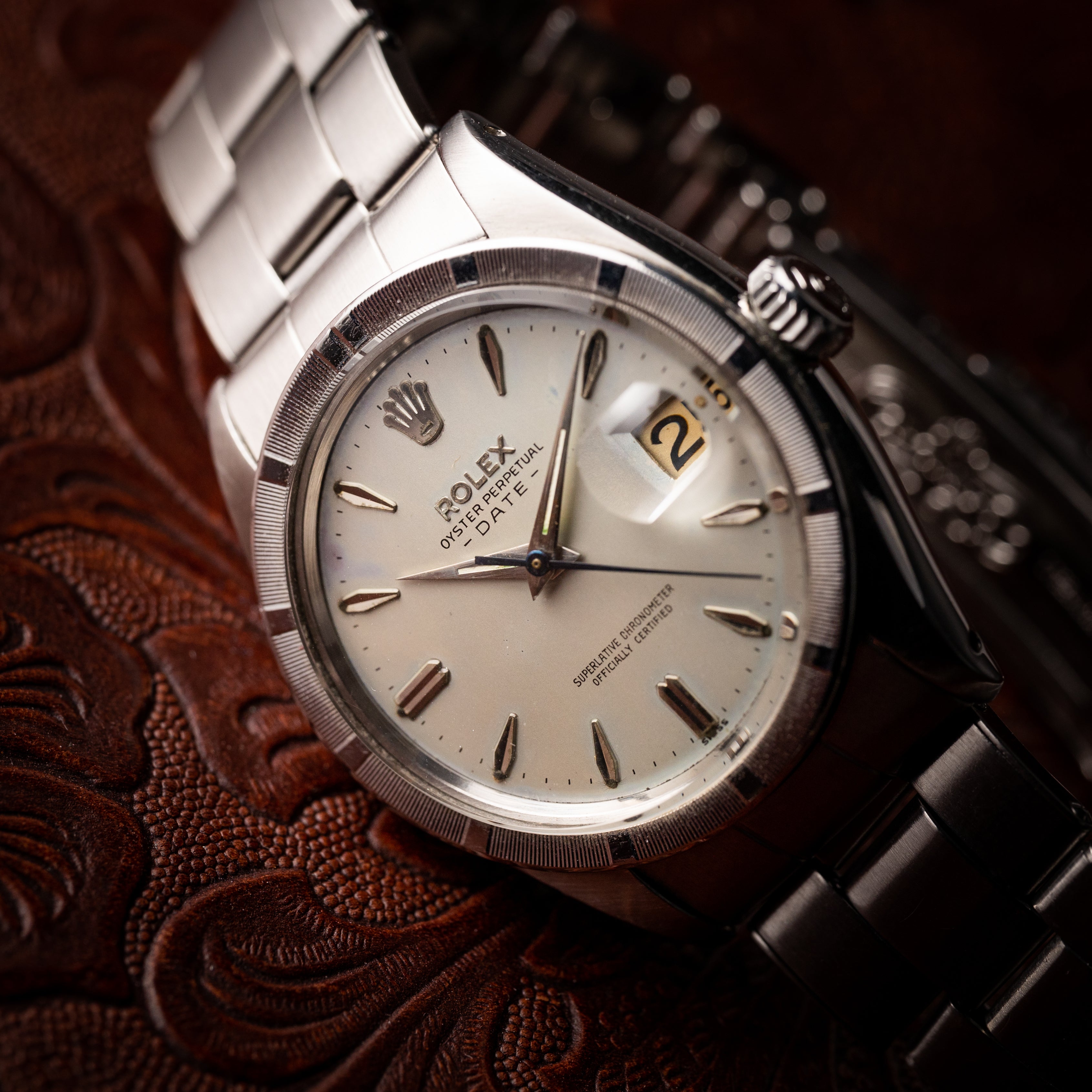 ロレックス1961年製 パーペチュアルデイト エンジンターンドベゼル