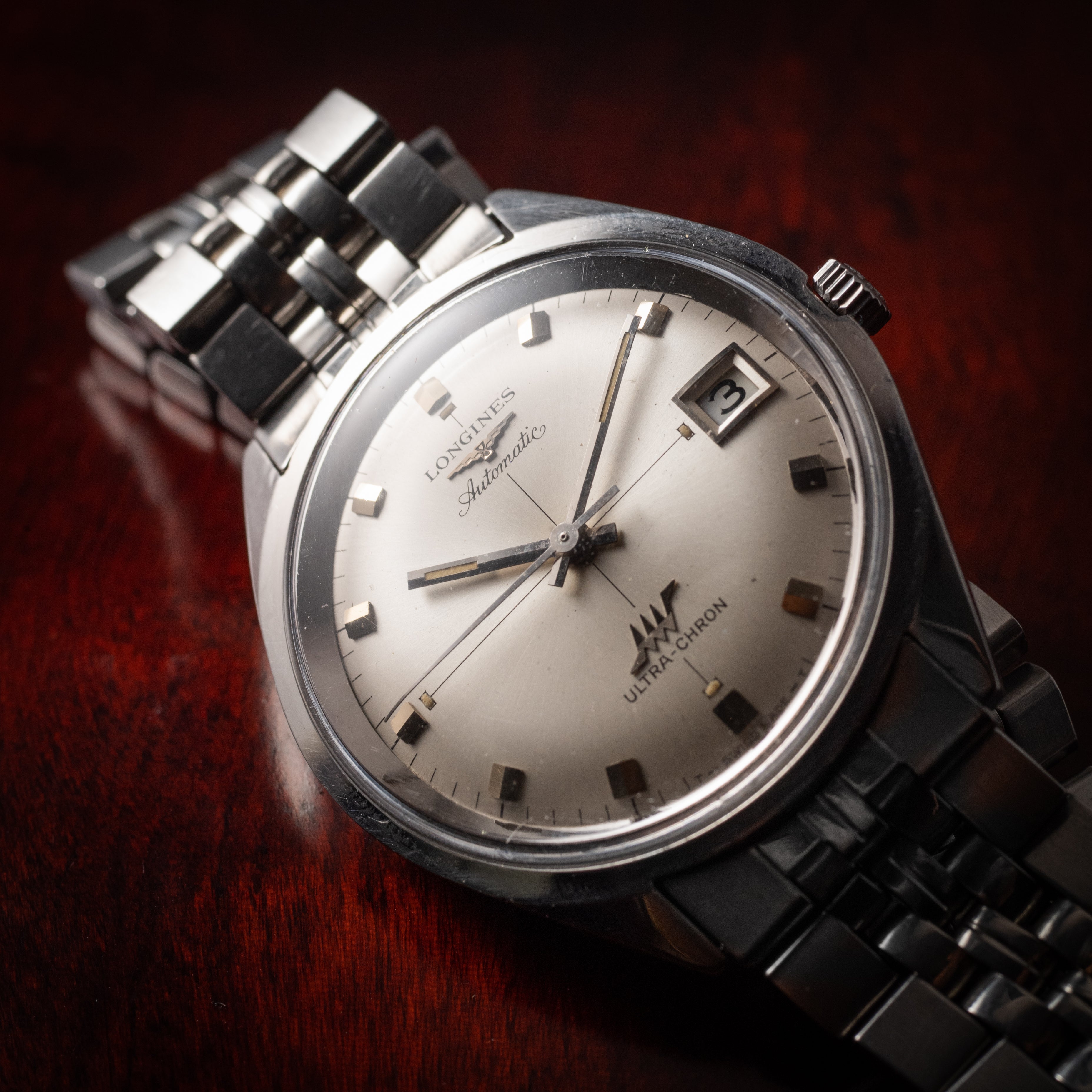 ロンジン ウルトラクロン 1970年製/昭和45年製 ステンレス 自動巻き 純正ブレス付き