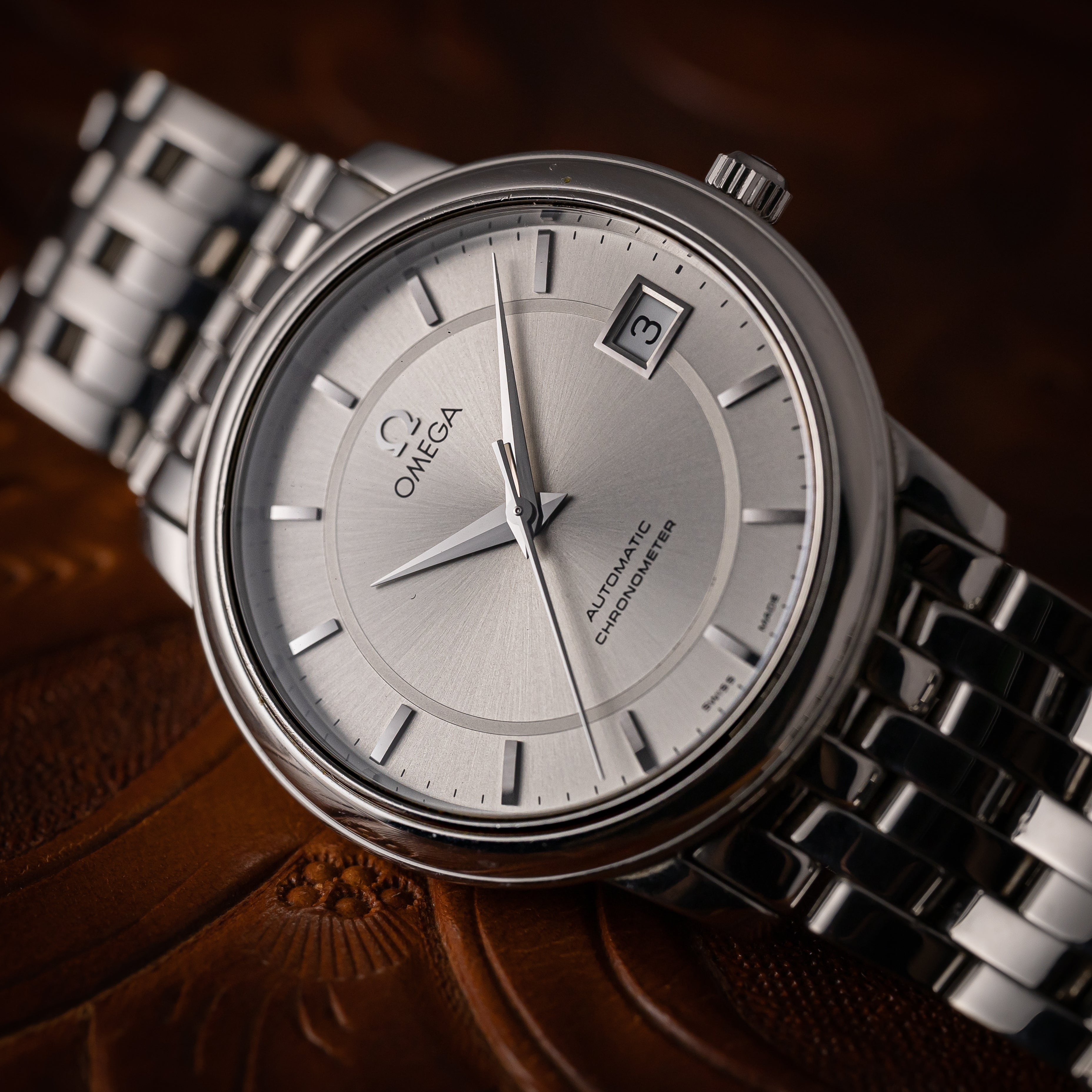 オメガ デ・ヴィル プレステージ 1986年製 ステンレス ブレス付き