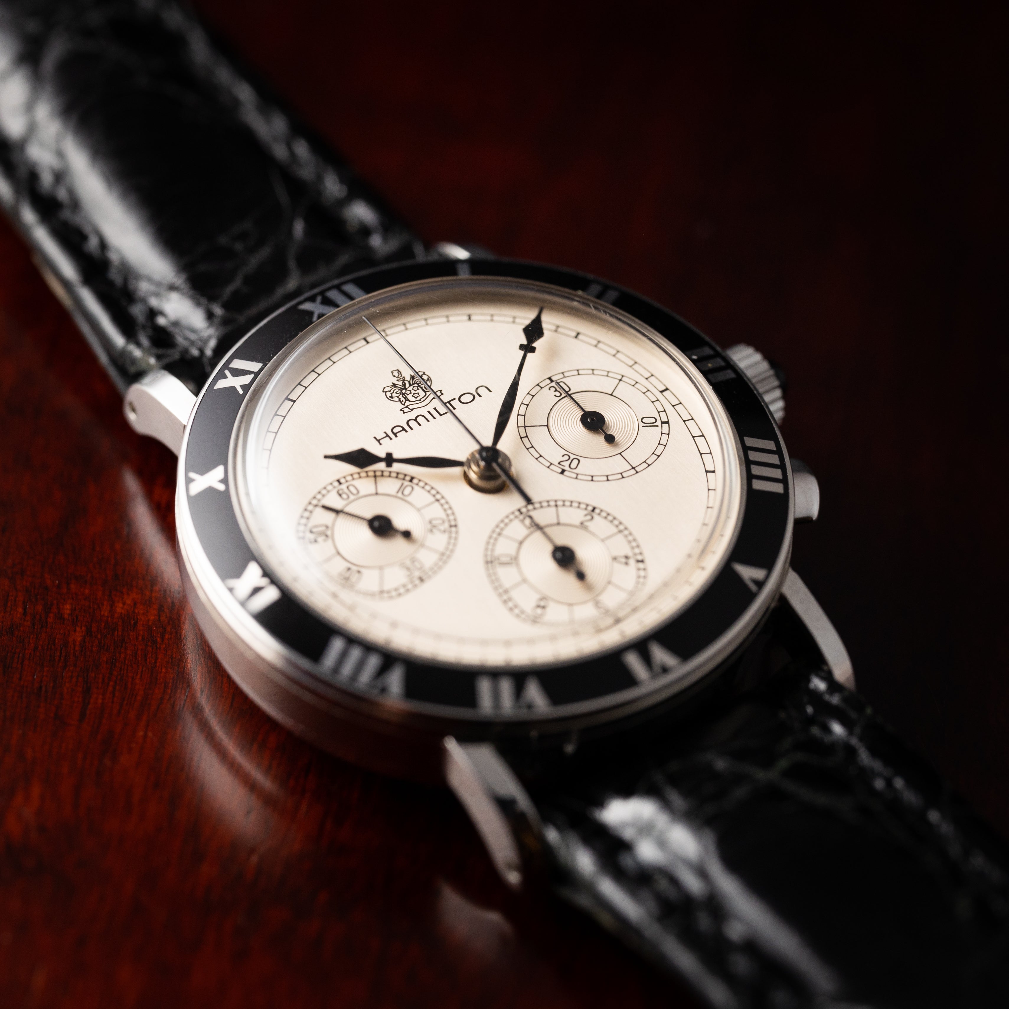 ハミルトン パイピングロッククロノ 1990年代 手巻き レマニアCal.1873 ギャランティー、説明書付き