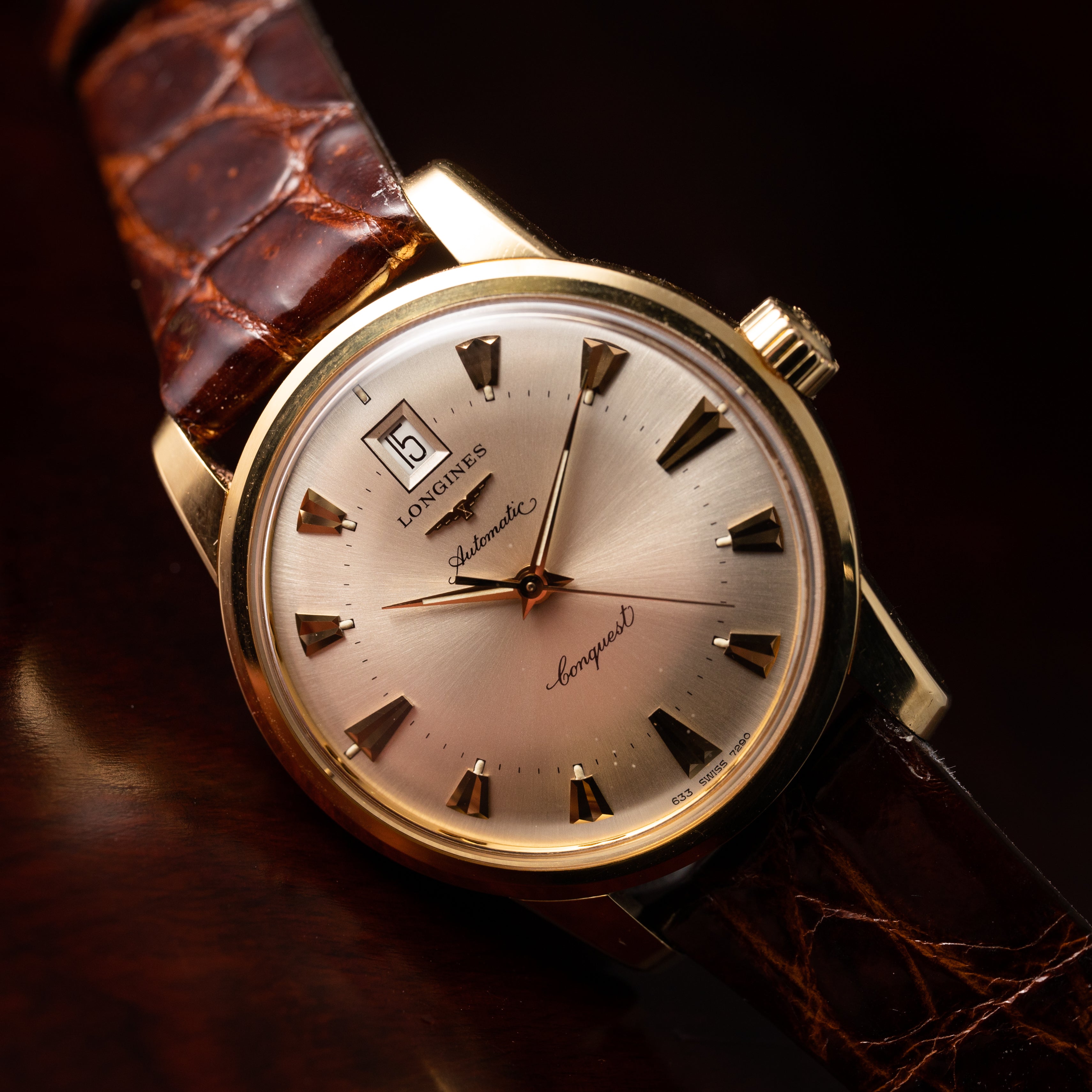 LONGINES コンクエスト 復刻18KYG限定モデル 1990年代製 箱 保証書付き