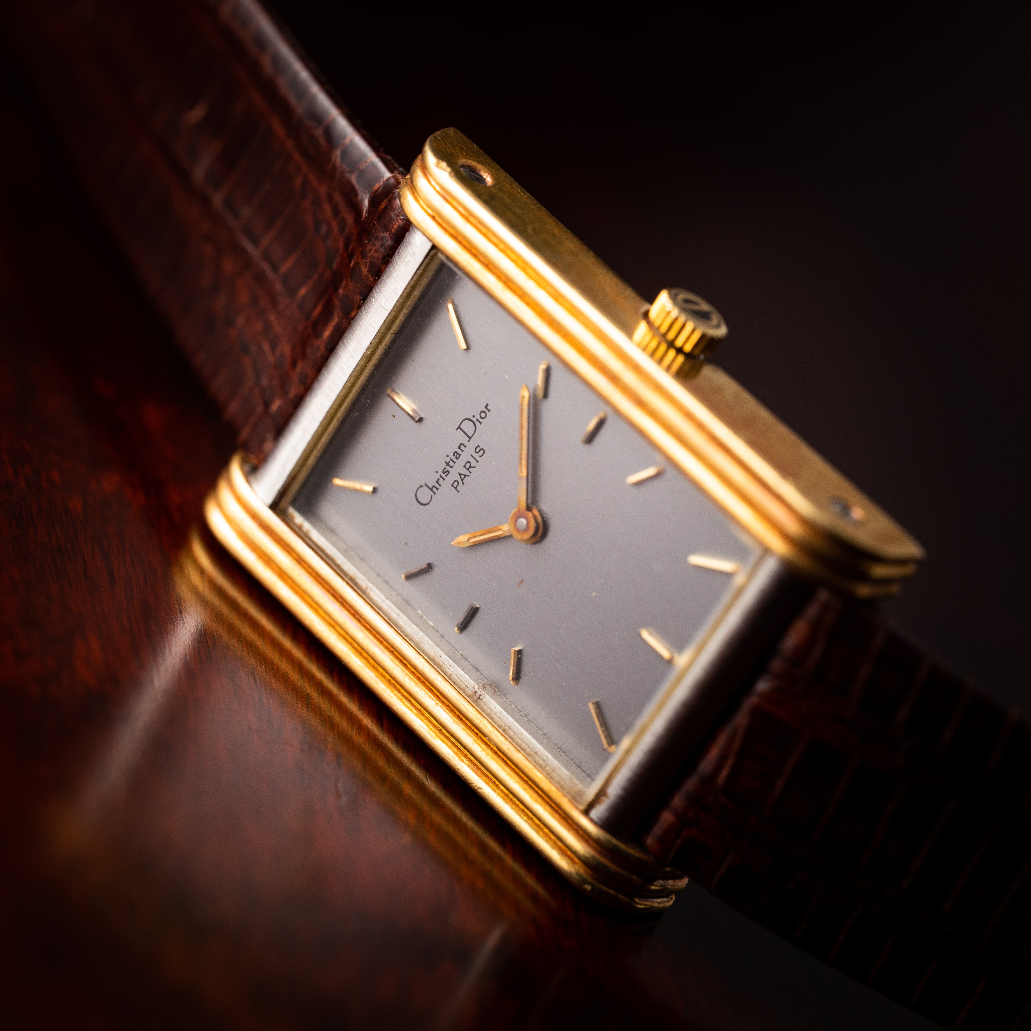 クリスチャンディオール タンク 18KYGコンビ グレーダイヤル 純正尾錠付き 1980年代製