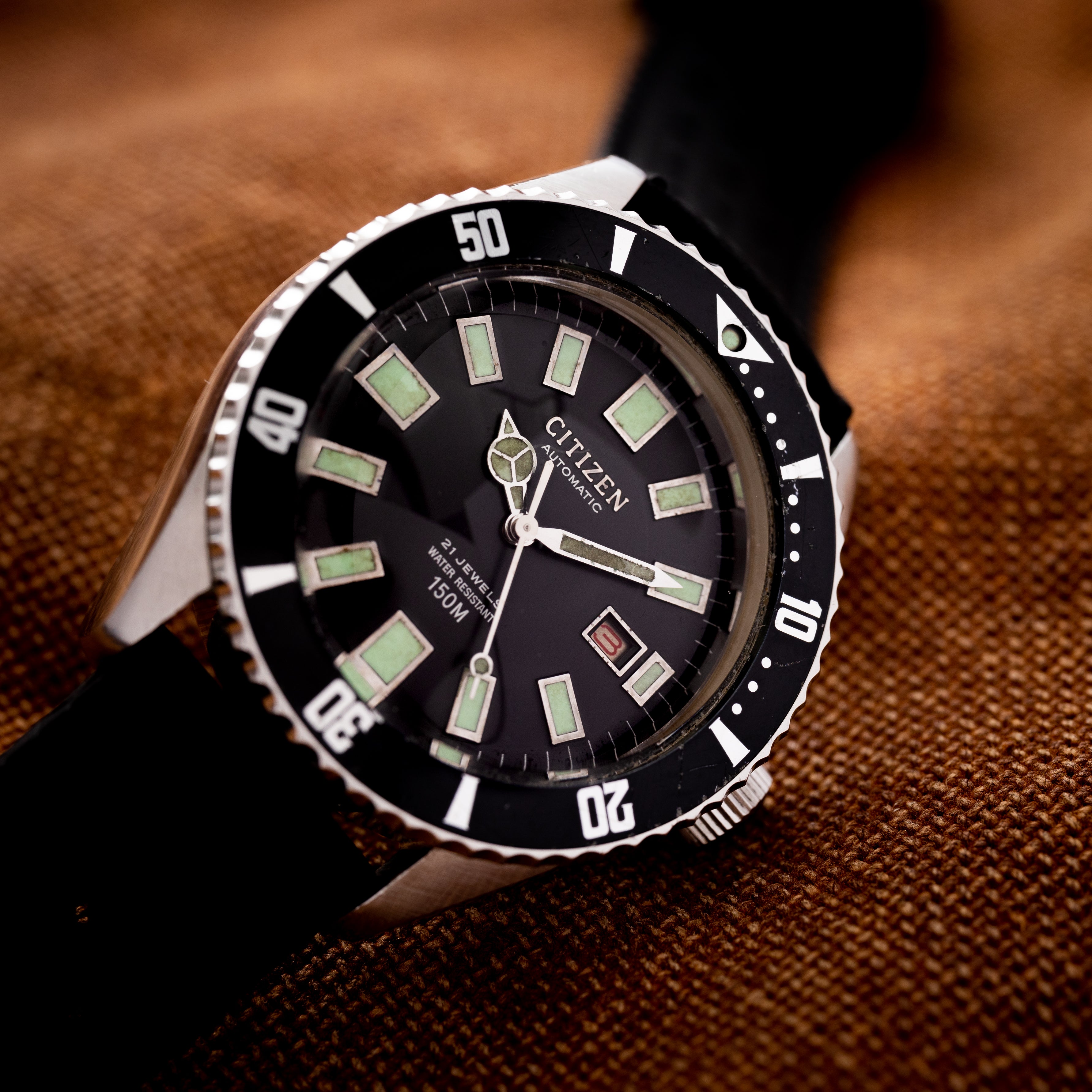 シチズン 1976年製 チャレンジダイバー 150M 赤カレンダー