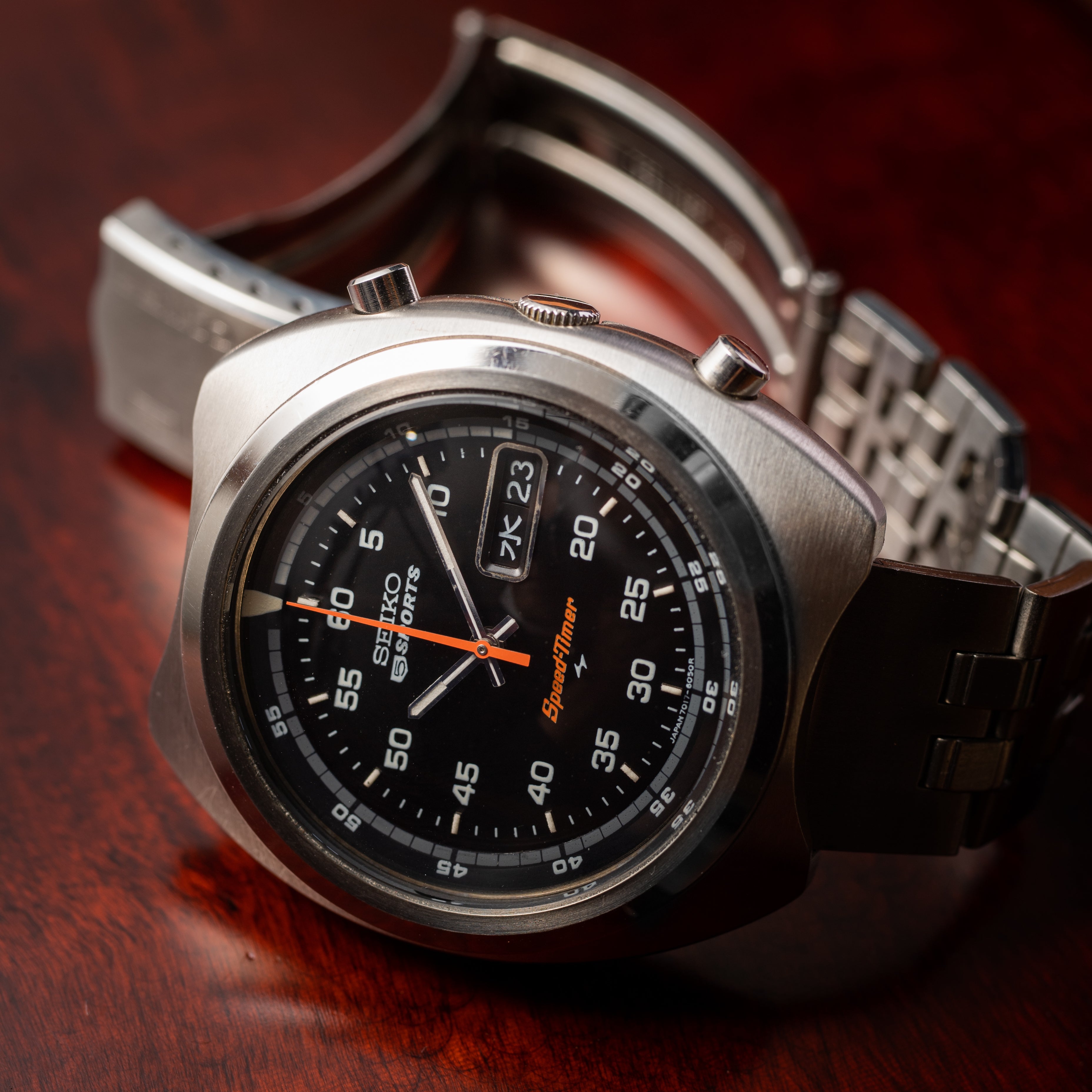 セイコー 5スポーツ スピードタイマー 1971年製 タグ、説明書付き