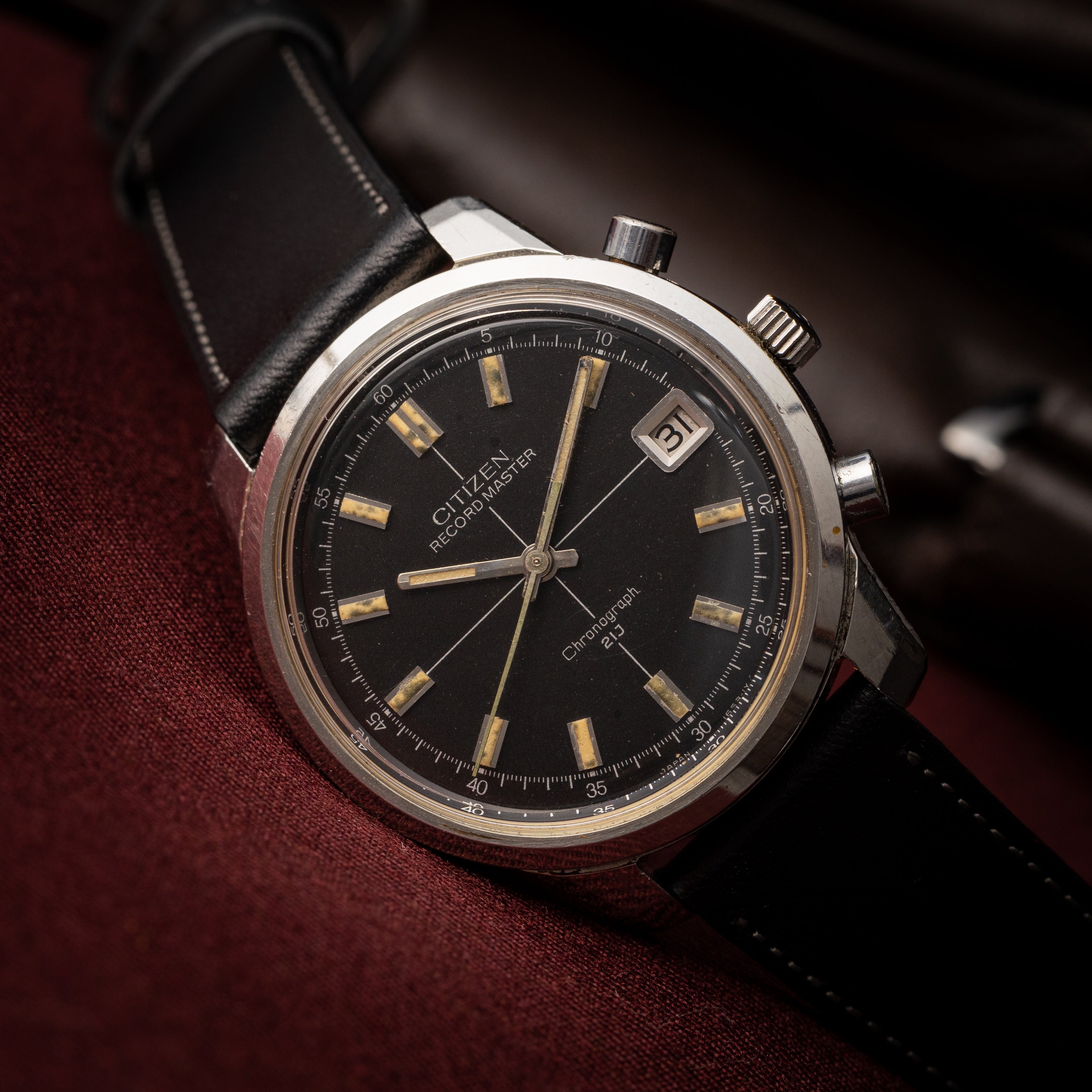 シチズン レコードマスター 1968年製 フライバック クロノグラフ ブラックダイヤル