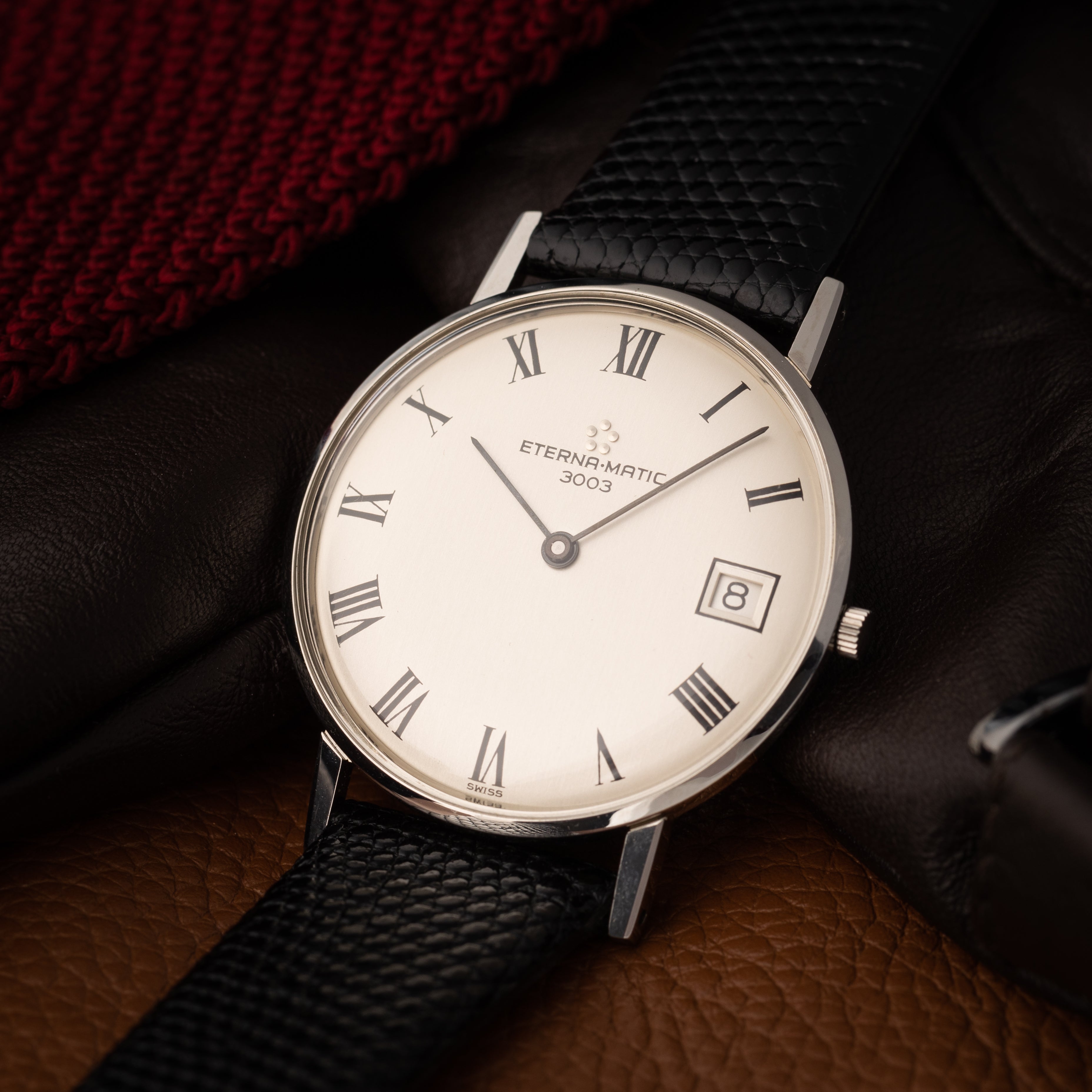 エテルナマチック3003 未使用品 タグ、説明書、純正尾錠付き