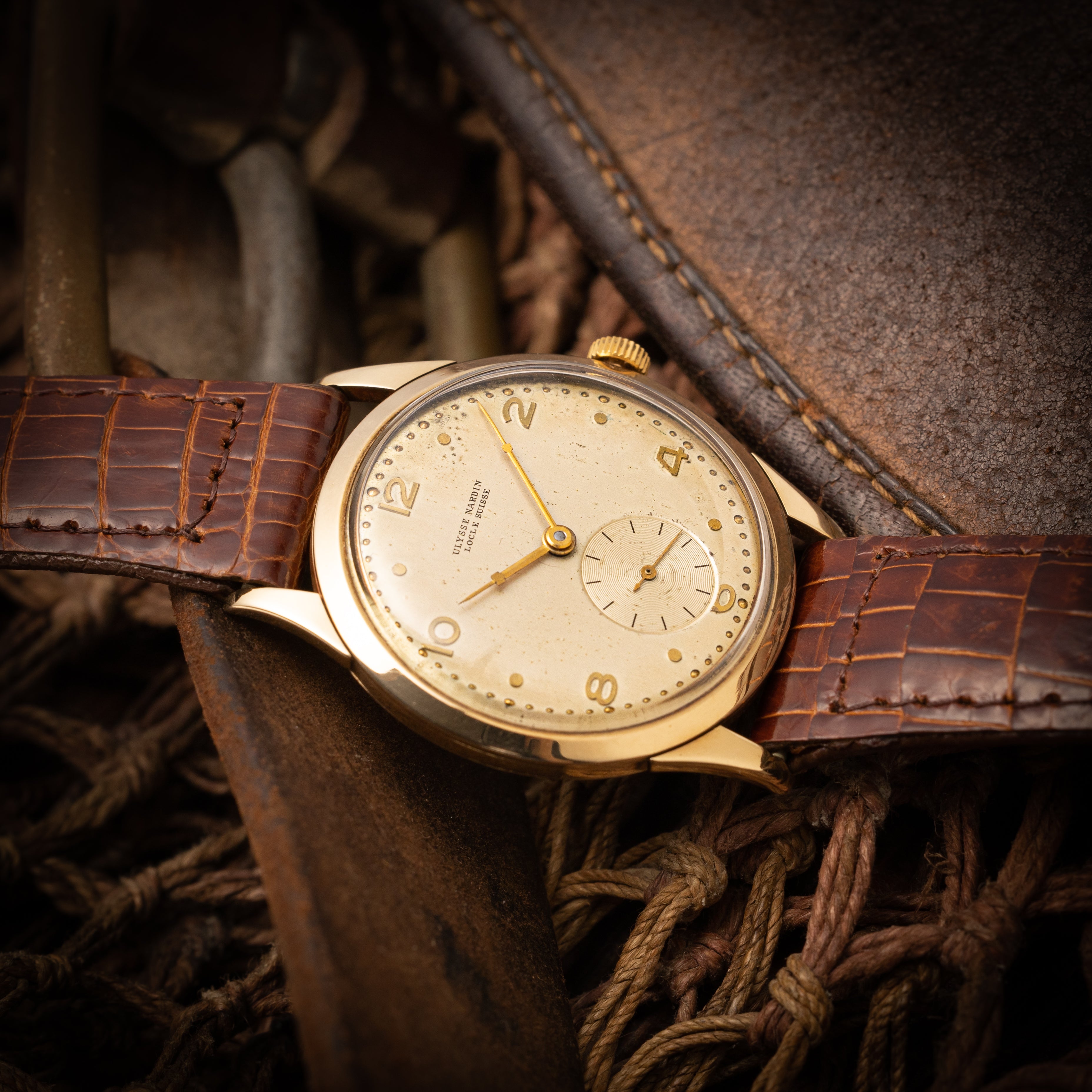 ユリスナルダン 14YGケース スモールセコンド 1950年代製