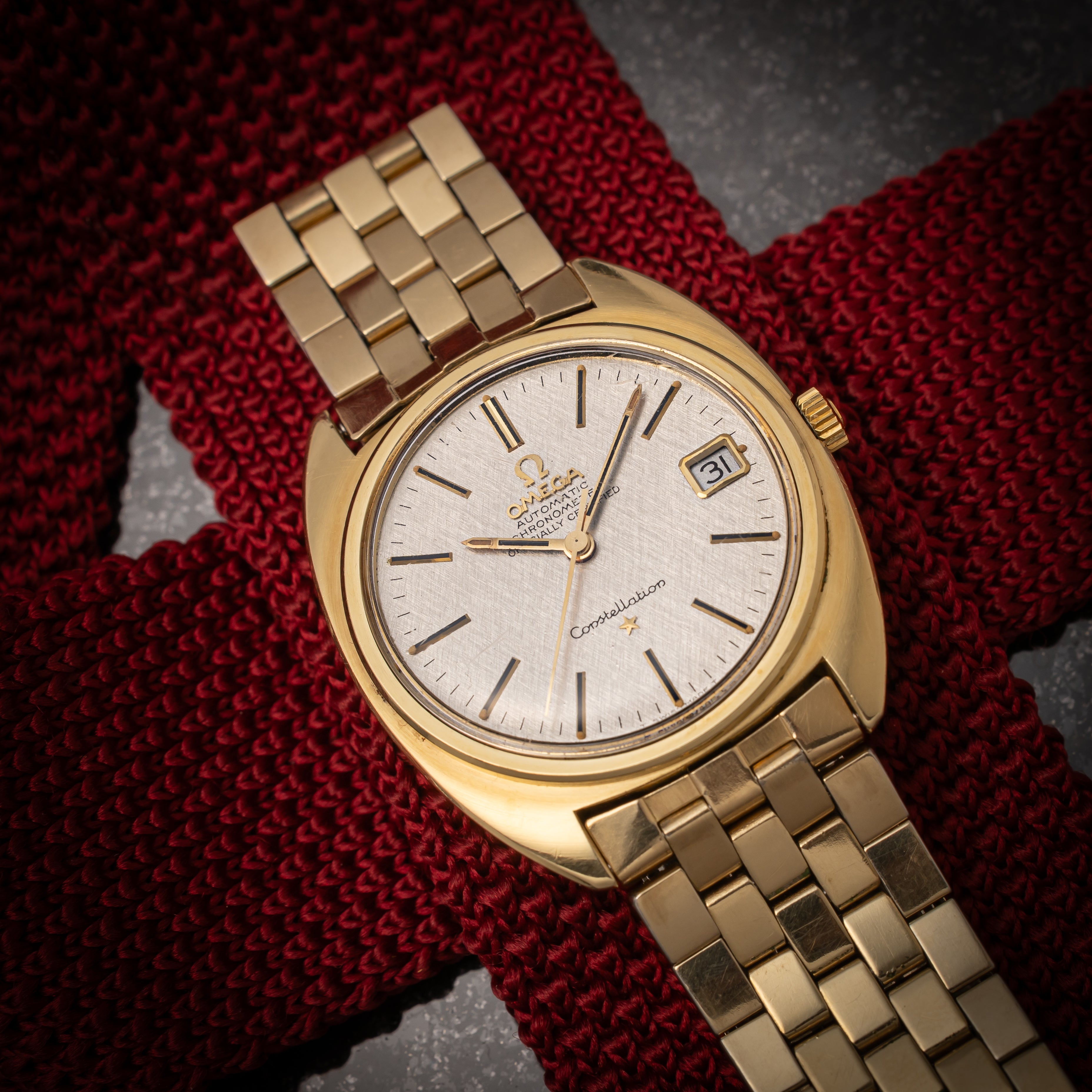オメガ コンステレーション クロノメーター 1969年製 ジェンタ 金張り ブレス付き