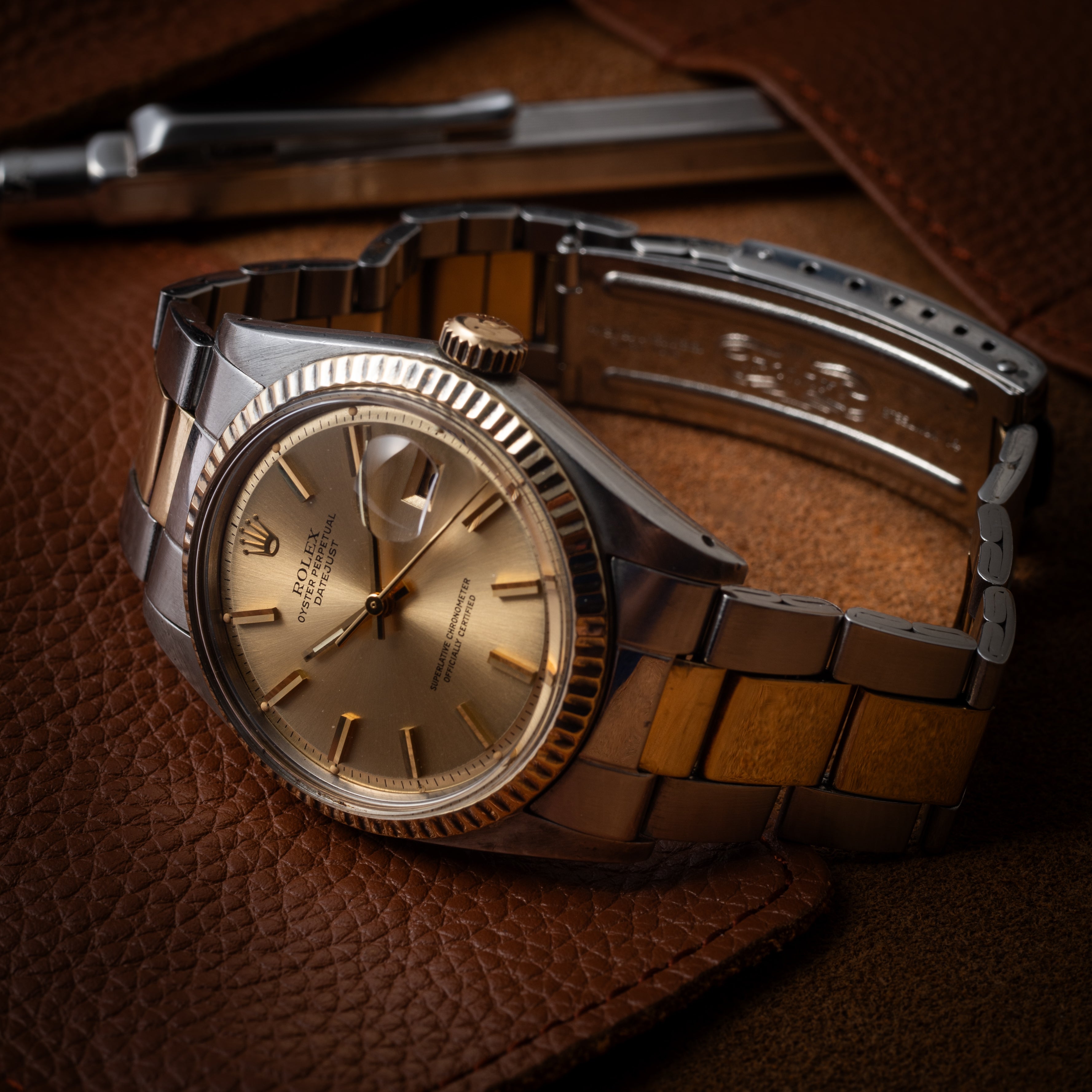 ロレックス デイトジャスト 1973年製 Ref.1601 コンビ 3連オイスターブレス