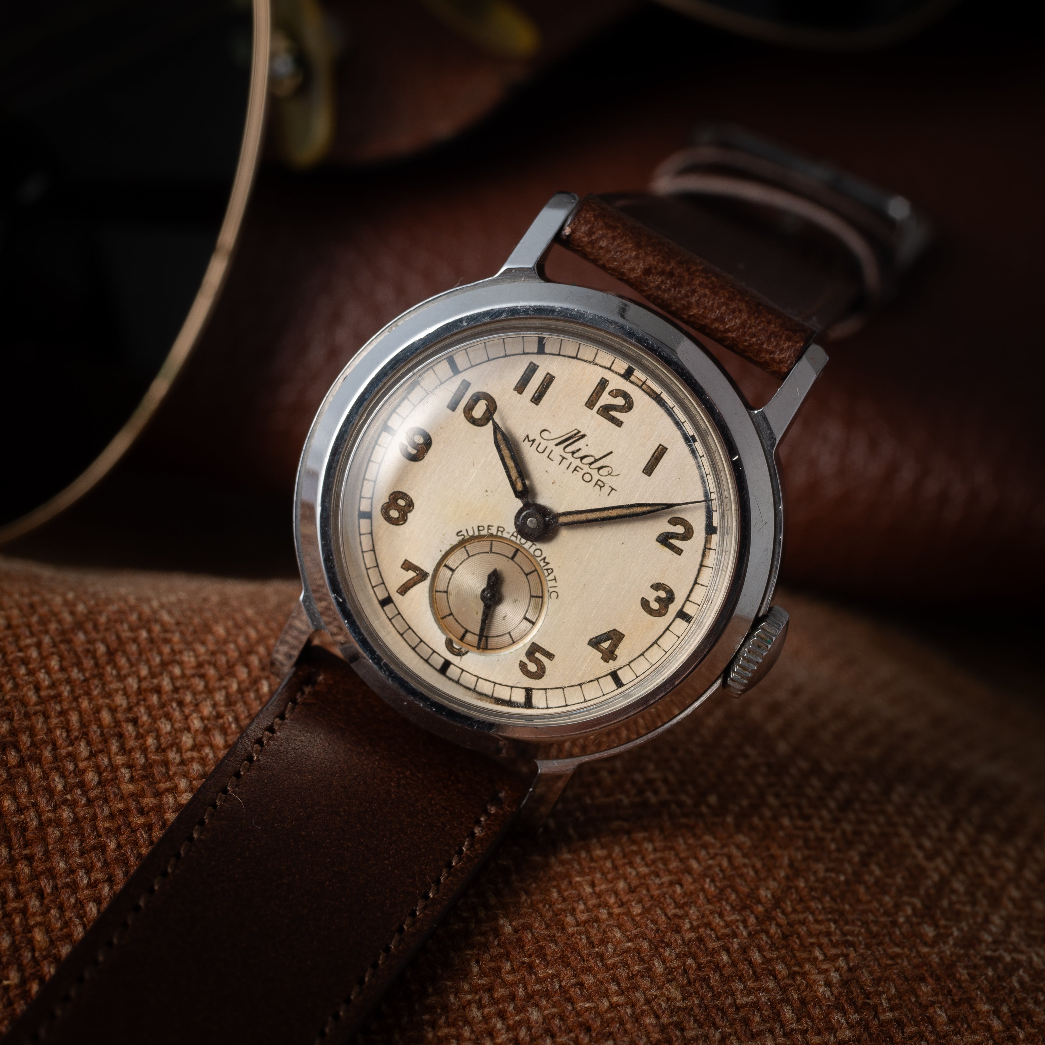 ミドー マルティフォート スモールセコンド 1940年代 自動巻き 耐震装置付き