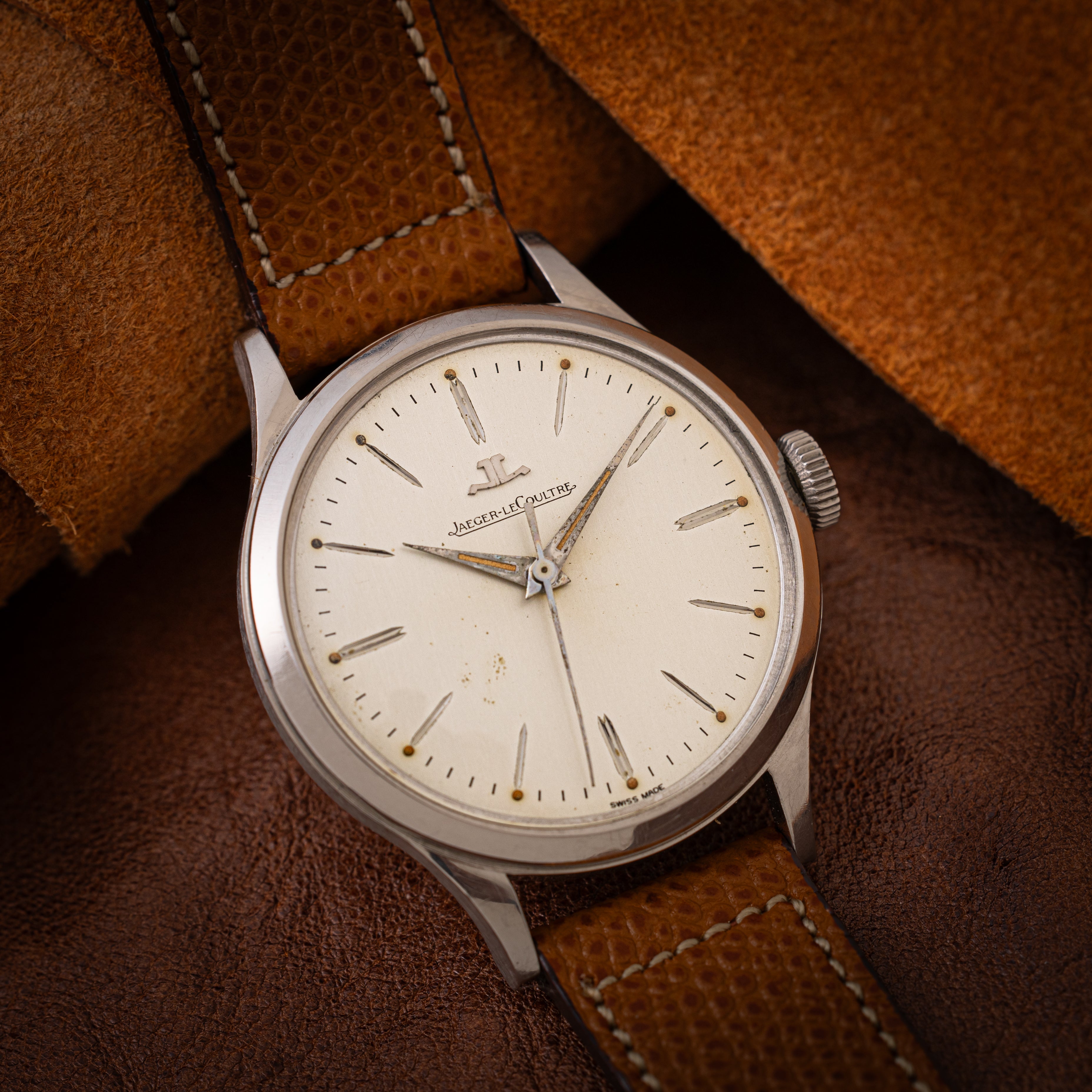 ジャガールクルト ラウンド ステンレスケース 手巻き 1960年代製