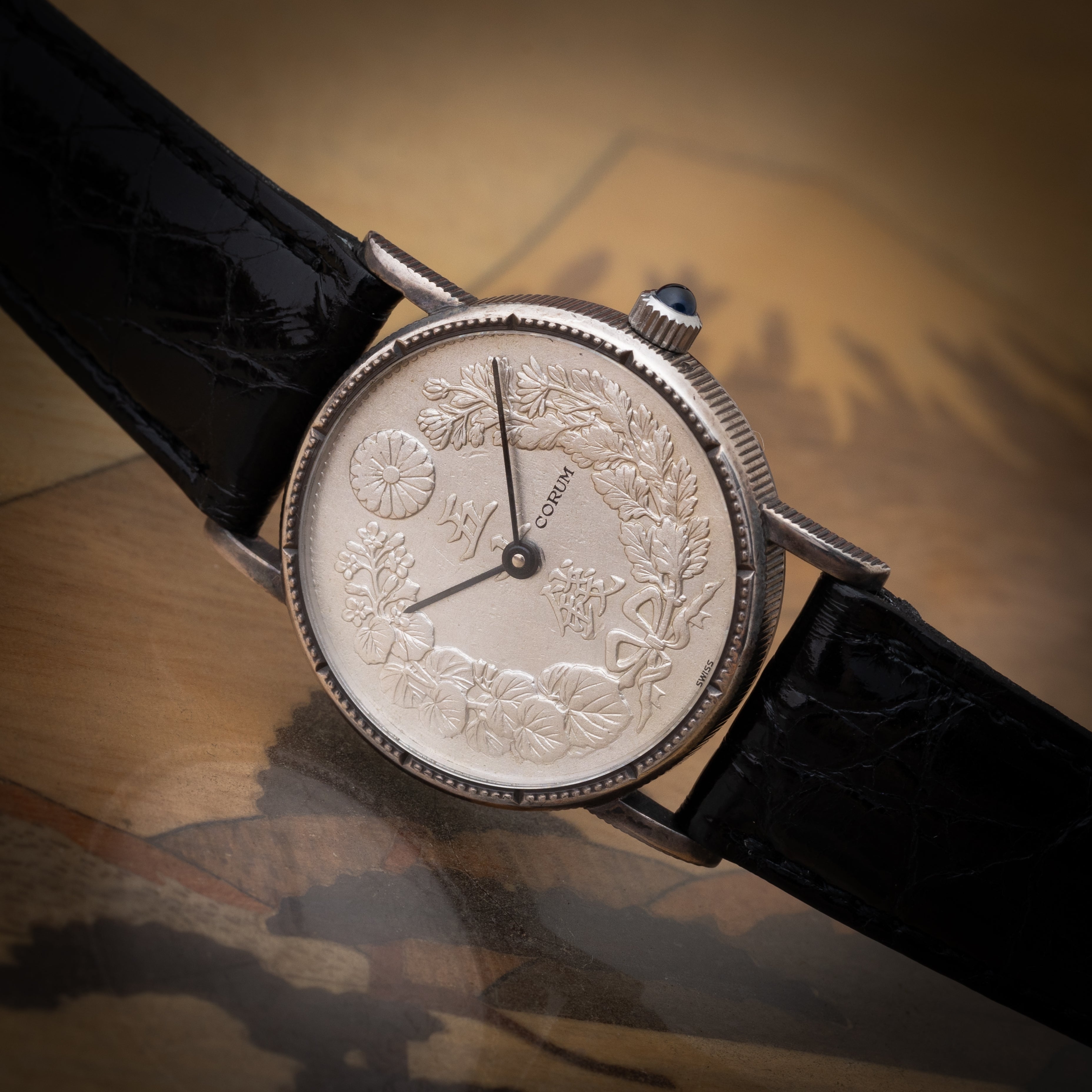 コルム コインウォッチ 50銭銀貨(明治40年) 手巻き 1990年代 純正尾錠付き