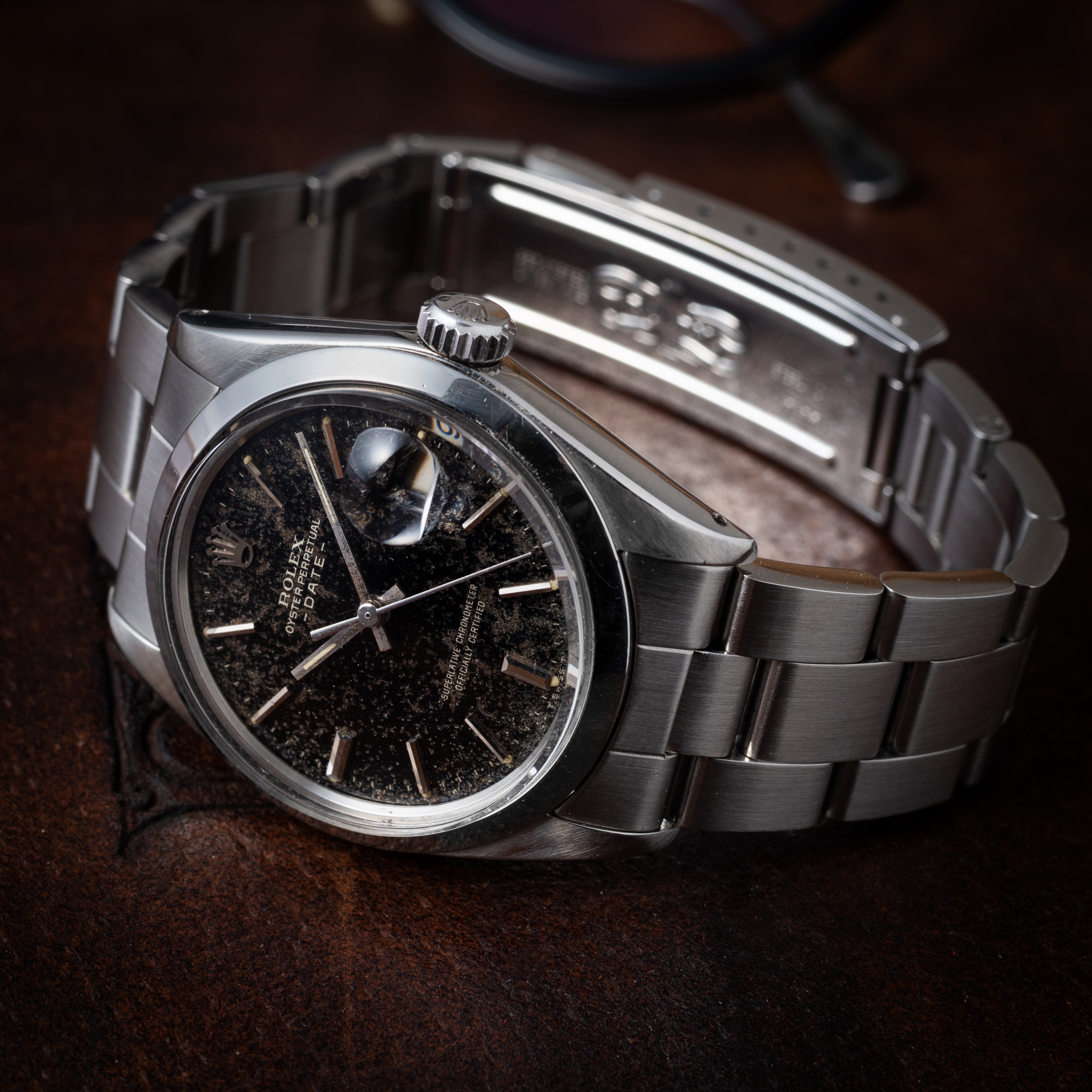 ロレックス 1971年製 オイスターパーペチュアルデイト Ref.1500 ブラックミラーダイヤル