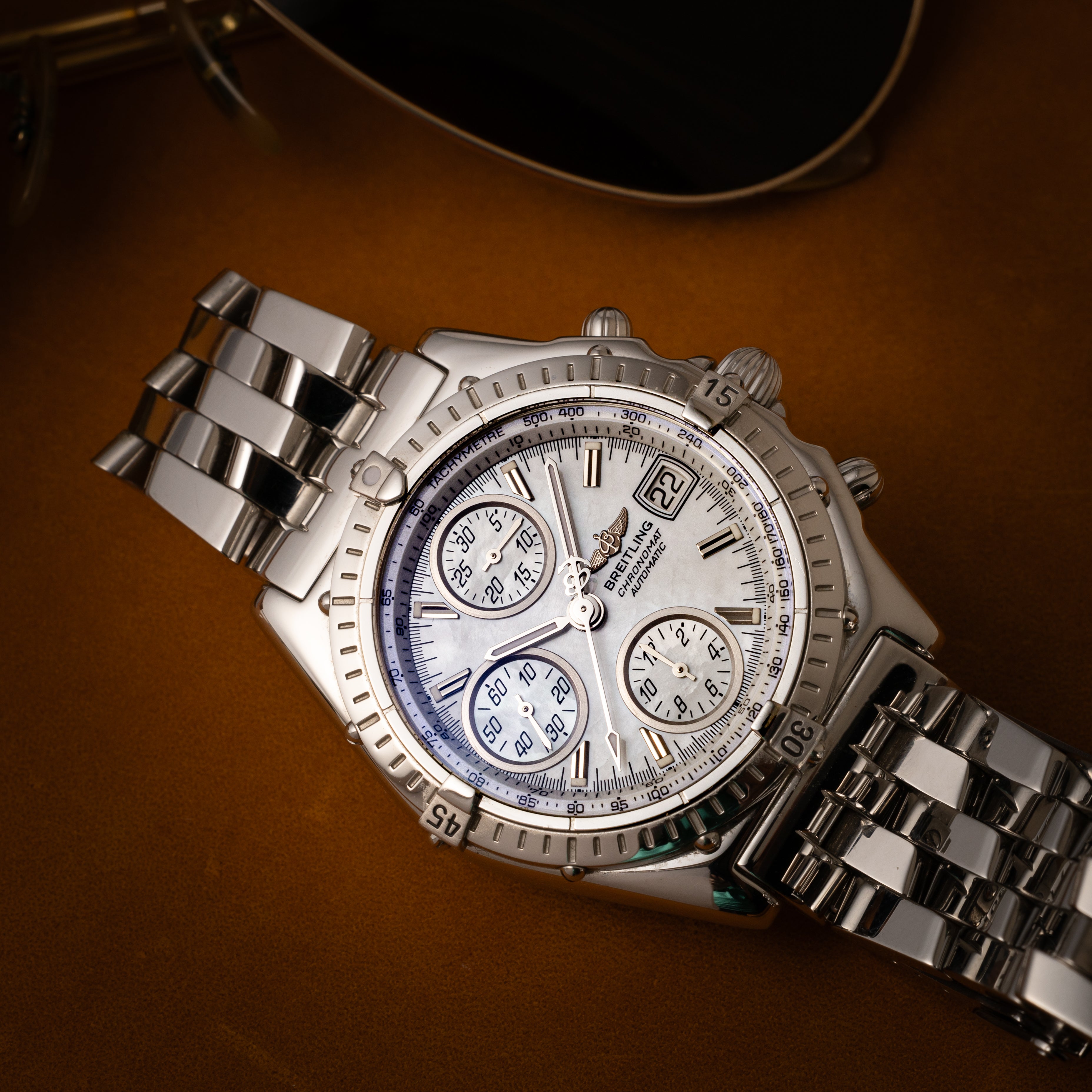 ブライトリング クロノマット シェルダイヤル 箱、2000年ギャラ付き